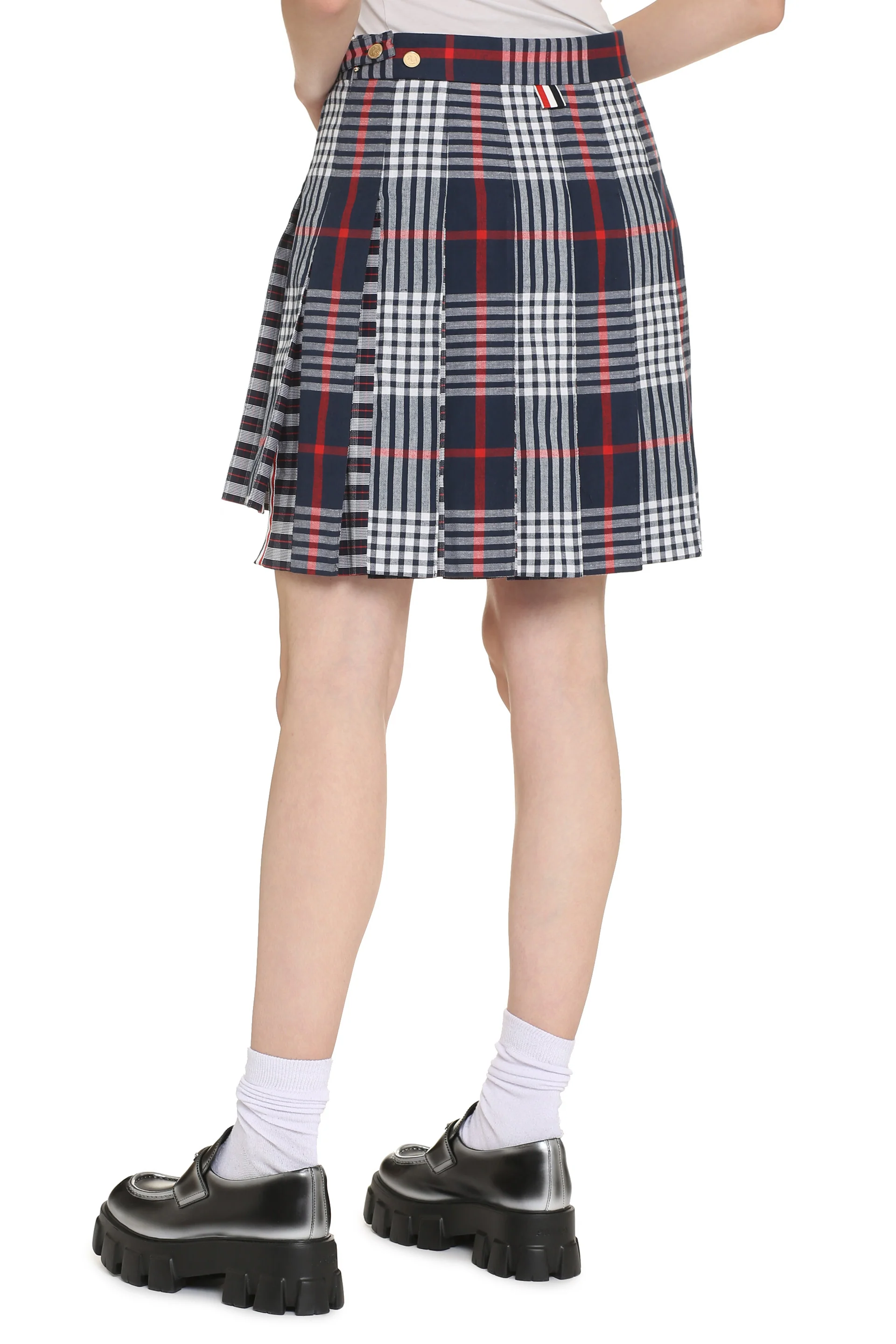 THOM BROWNE Pleated Asymmetrical Skirt - Image 6