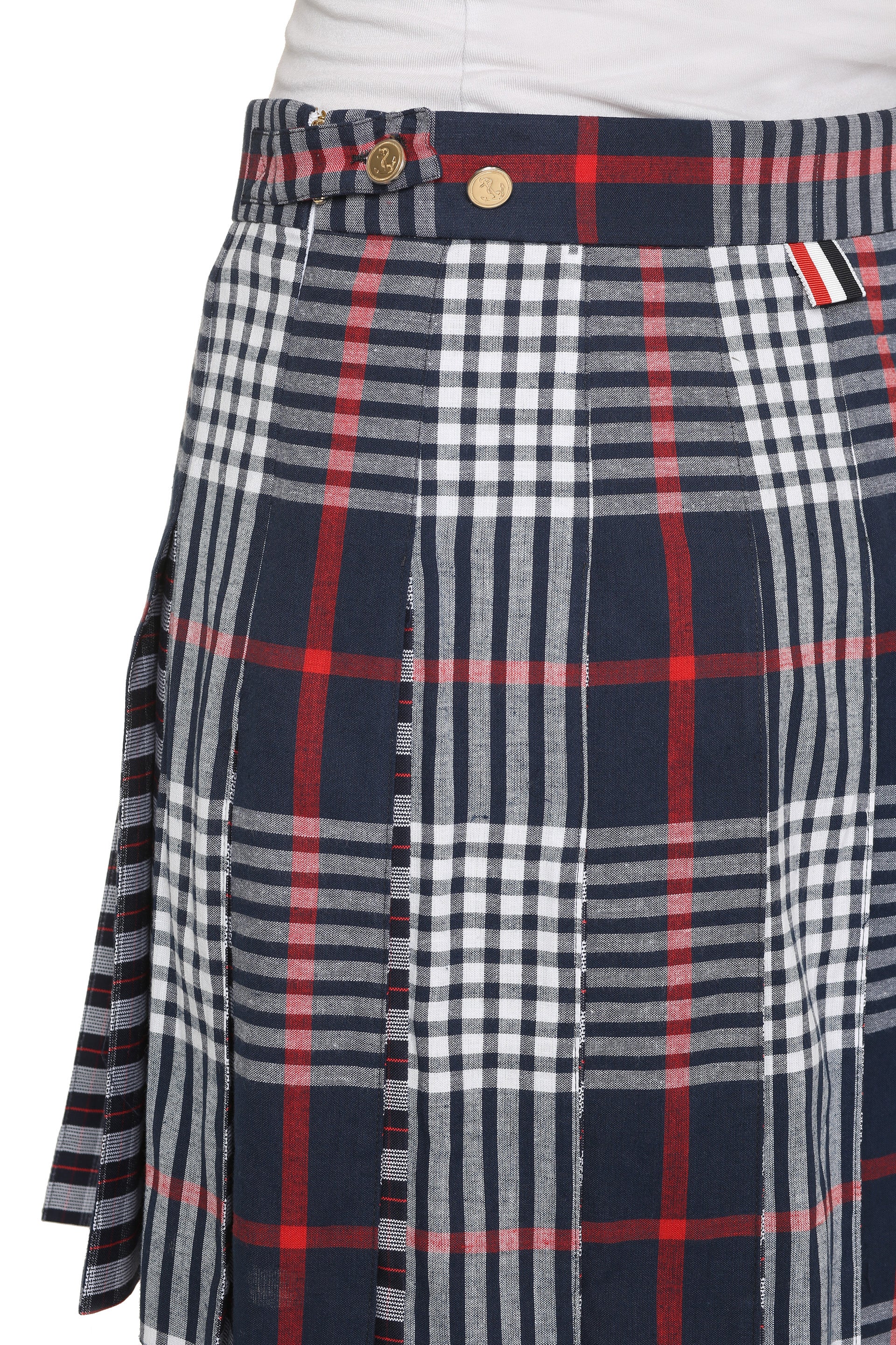 THOM BROWNE Pleated Asymmetrical Skirt - Image 7