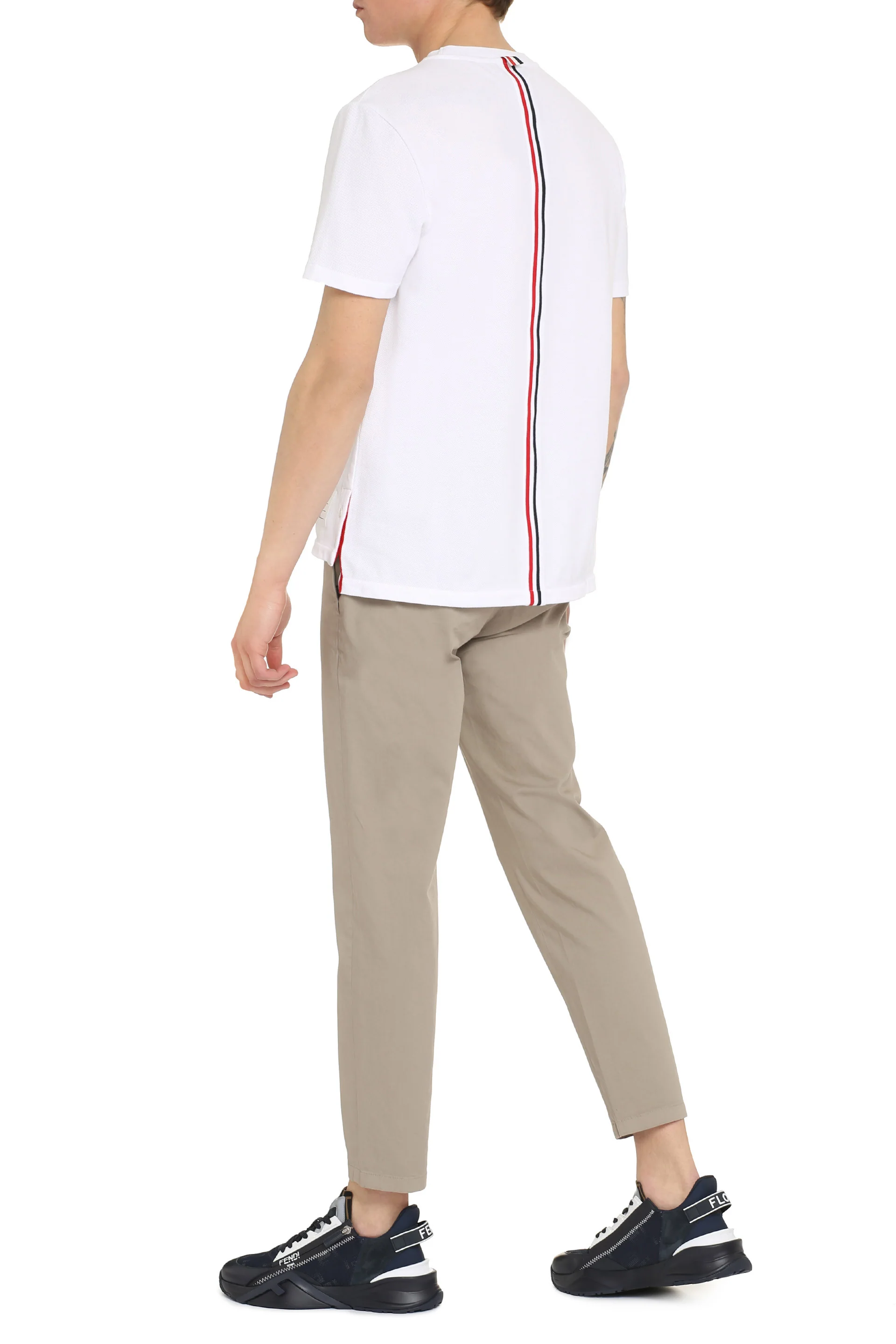 Thom Browne RWB Stripe Piqué Mini T-Shirt for Men - Image 4