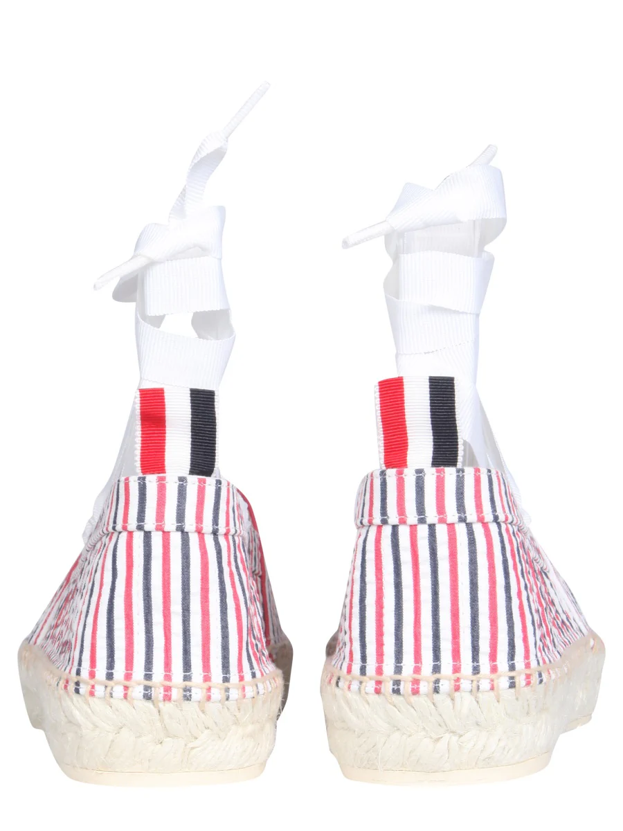 Thom Browne Seersucker Cotton Espadrilles for Women - SS21 - Image 3