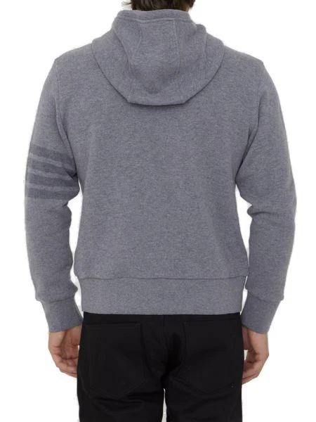 THOM BROWNE Wool Loopback 4 Bar Hoodie Pullover - Image 2