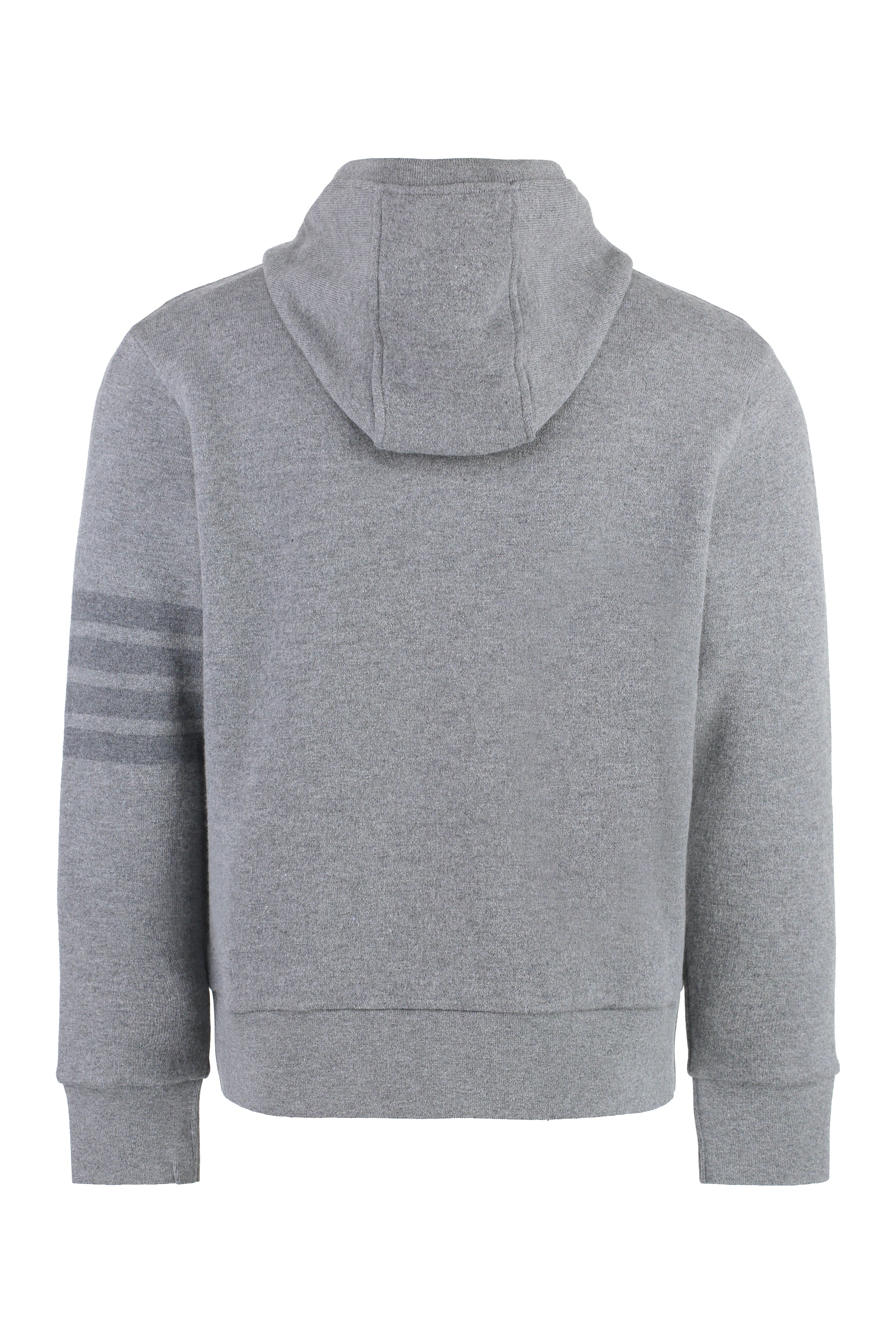 THOM BROWNE Wool Loopback 4 Bar Hoodie Pullover - Image 4