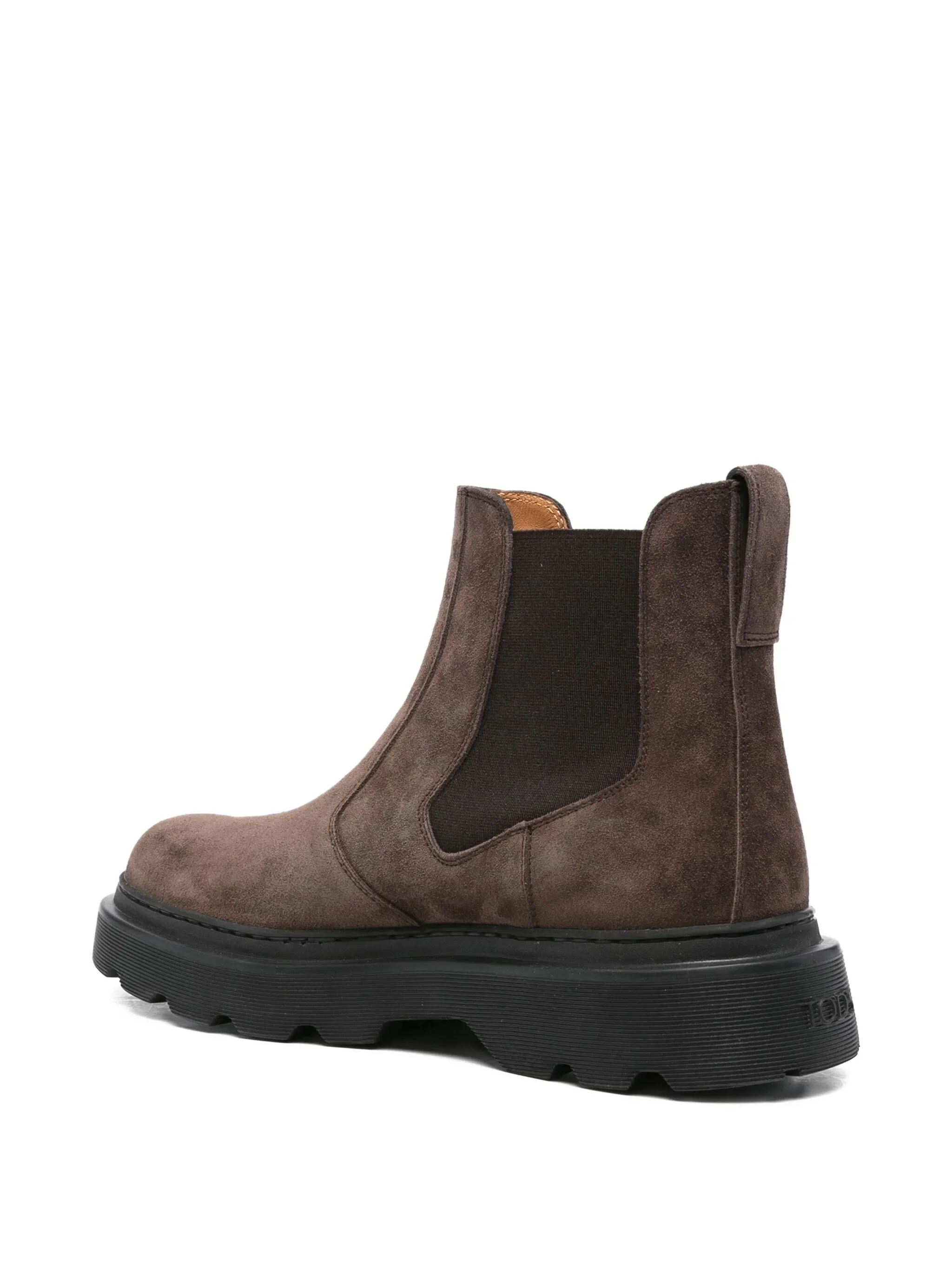 Tod`s Classic Leather Boots with Textured Sole - Image 3