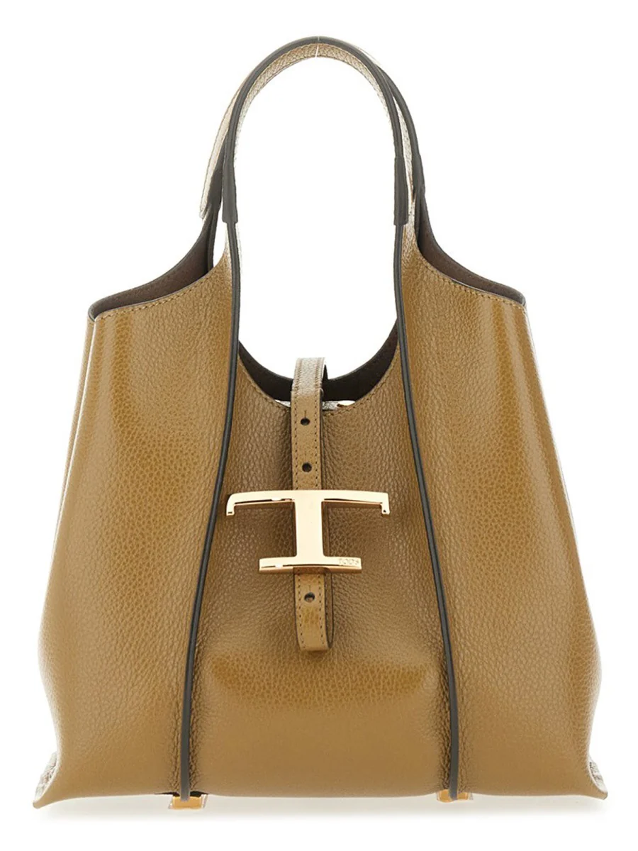 Tod`s TOD'S T Timeless Shopping Bag in Leather Mini