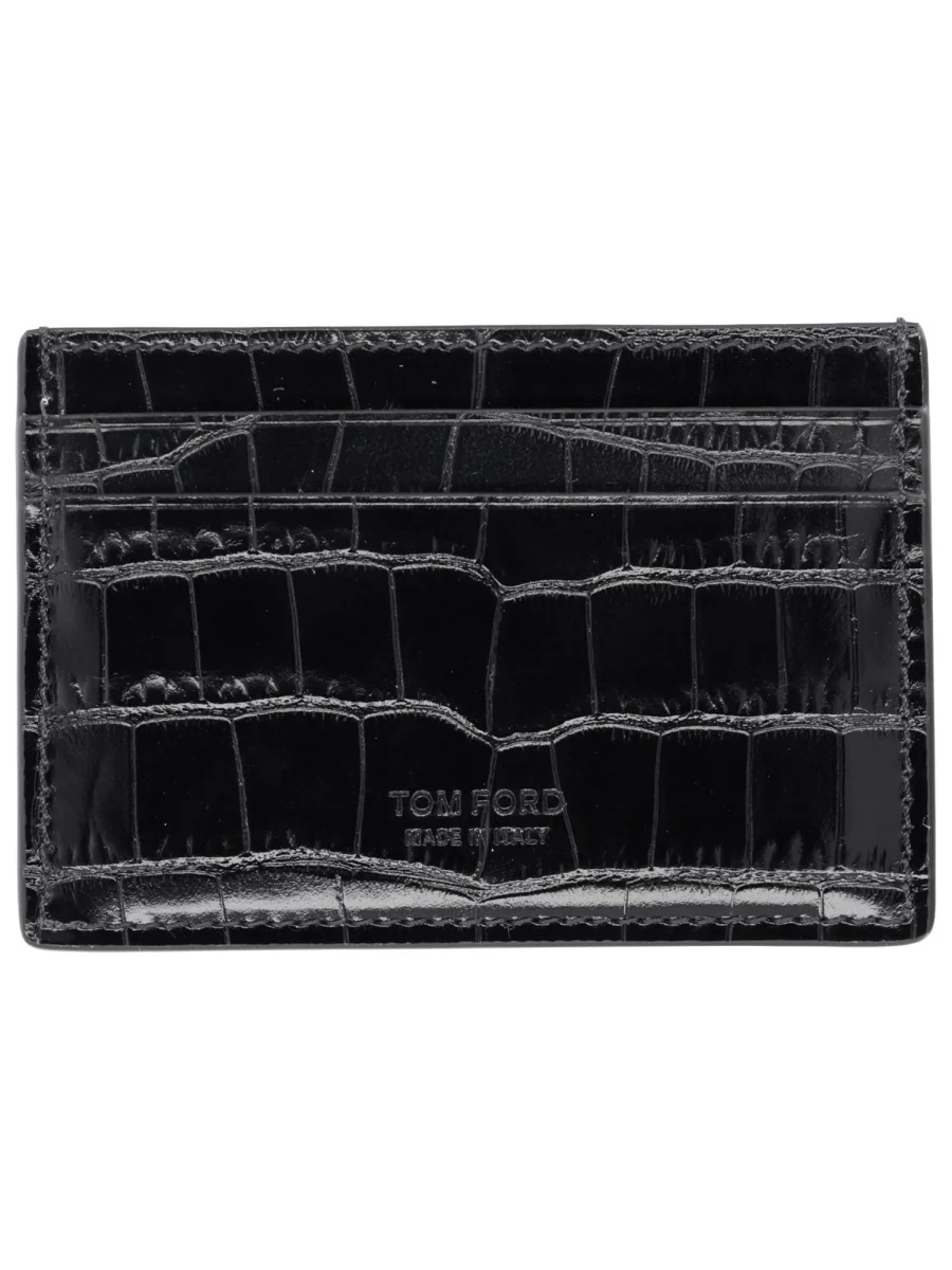 TOM FORD Croc-Effect Leather Billfold Wallet