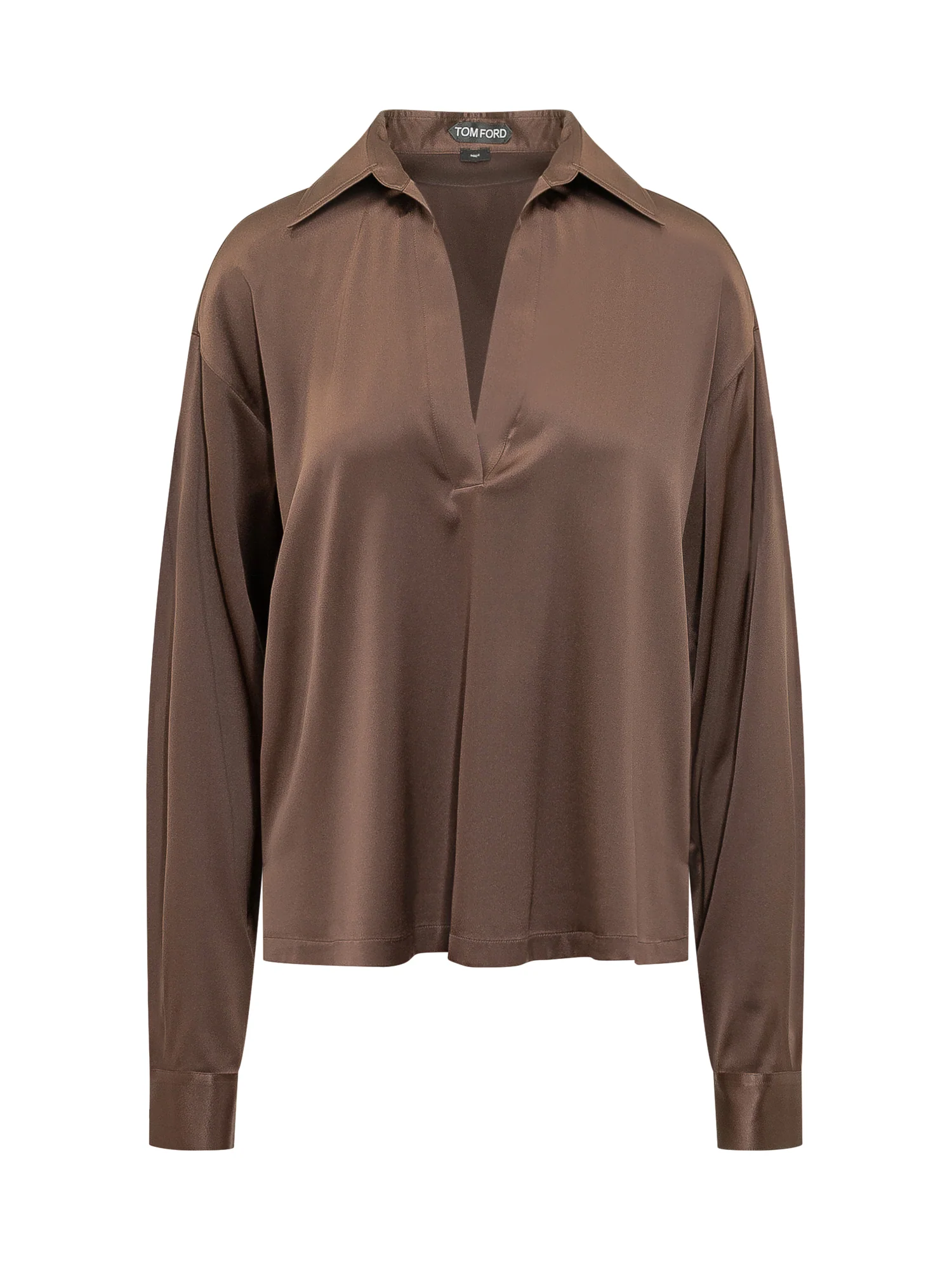 Tom Ford Elegant V-Neck Blouse with Collar