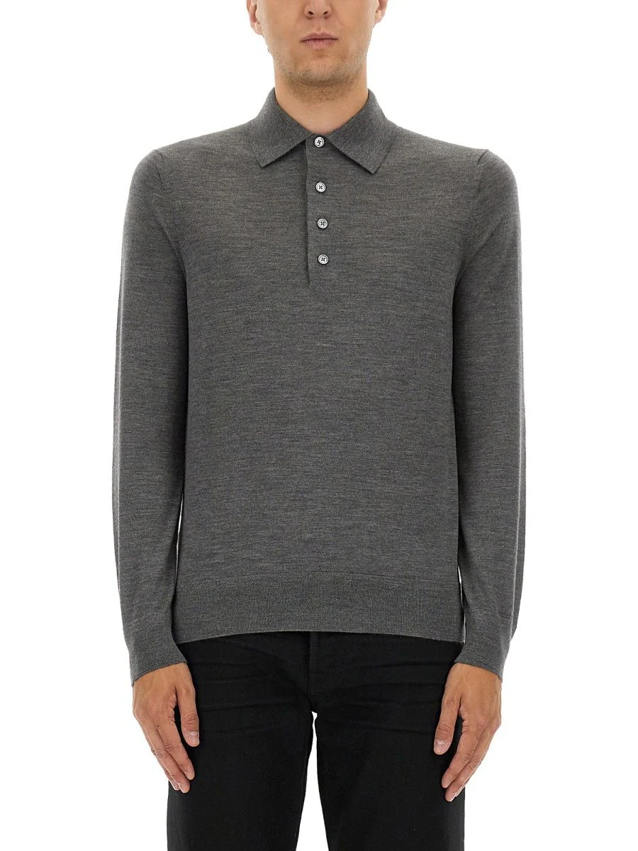 TOM FORD Fine Merino Virgin Wool Polo Shirt