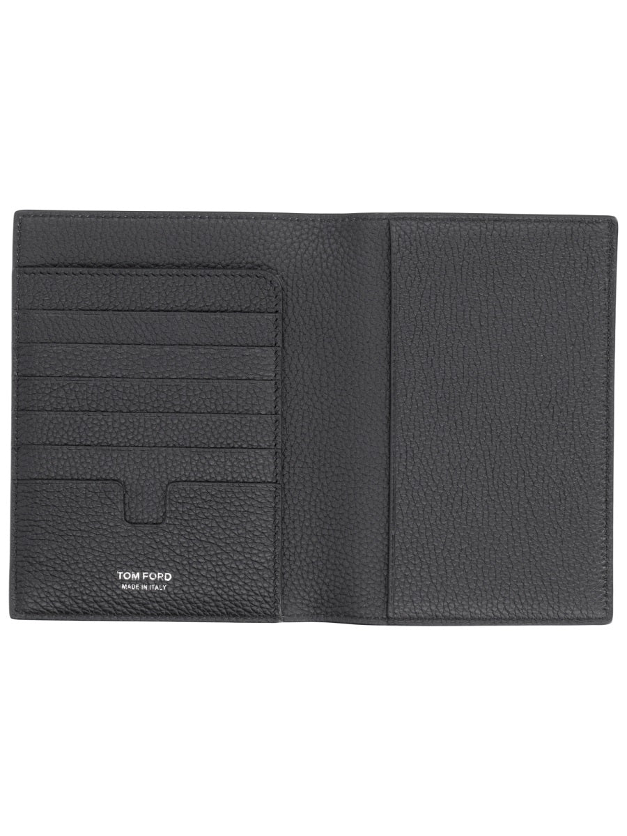 TOM FORD Hammered Leather Passport Holder