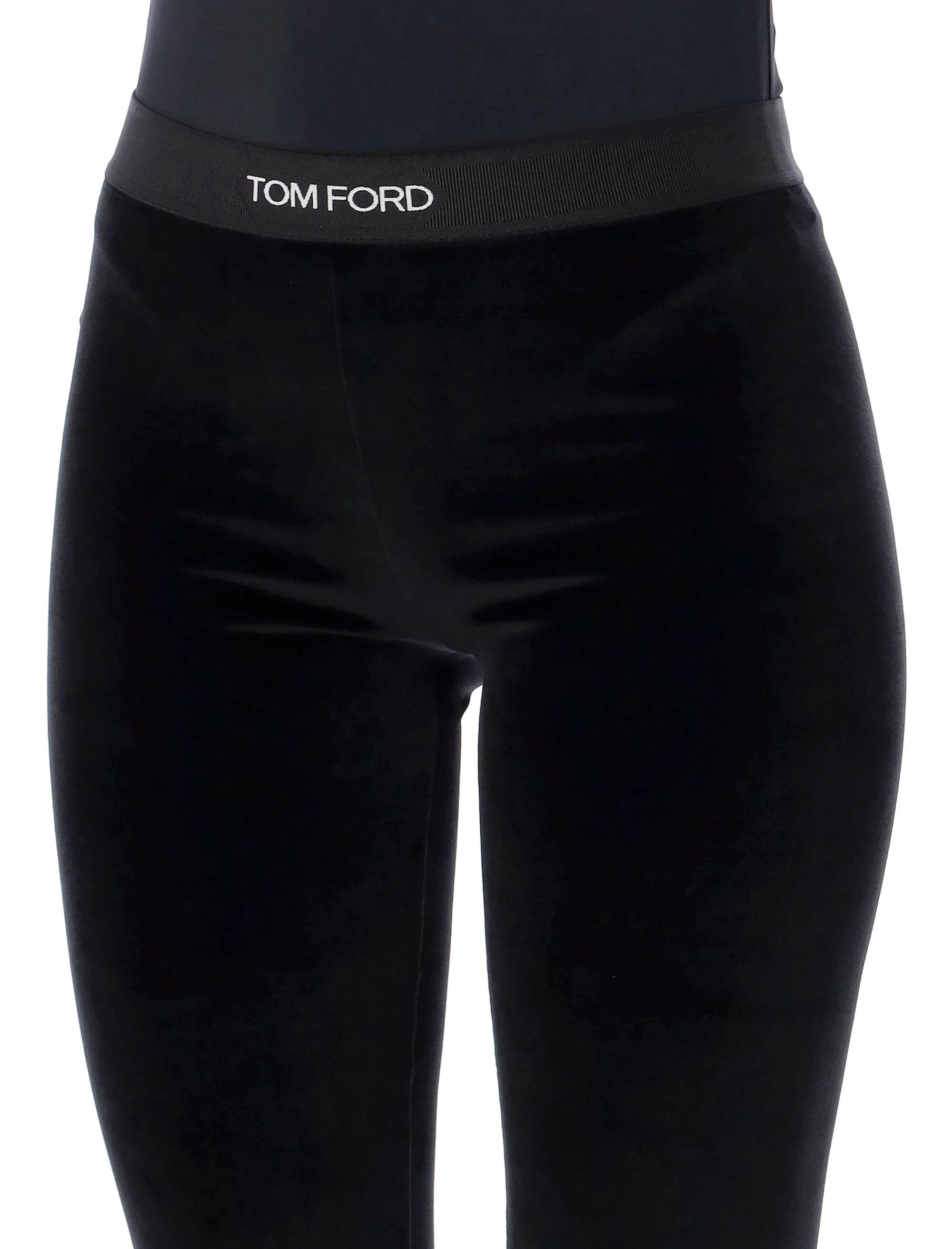TOM FORD Leggings with Branded Band in Velvet Woman - Image 3