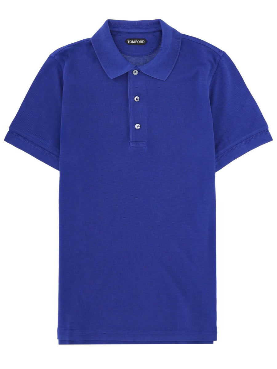 TOM FORD Slim-Fit Lyocell and Cotton-Blend Piqué Polo Shirt
