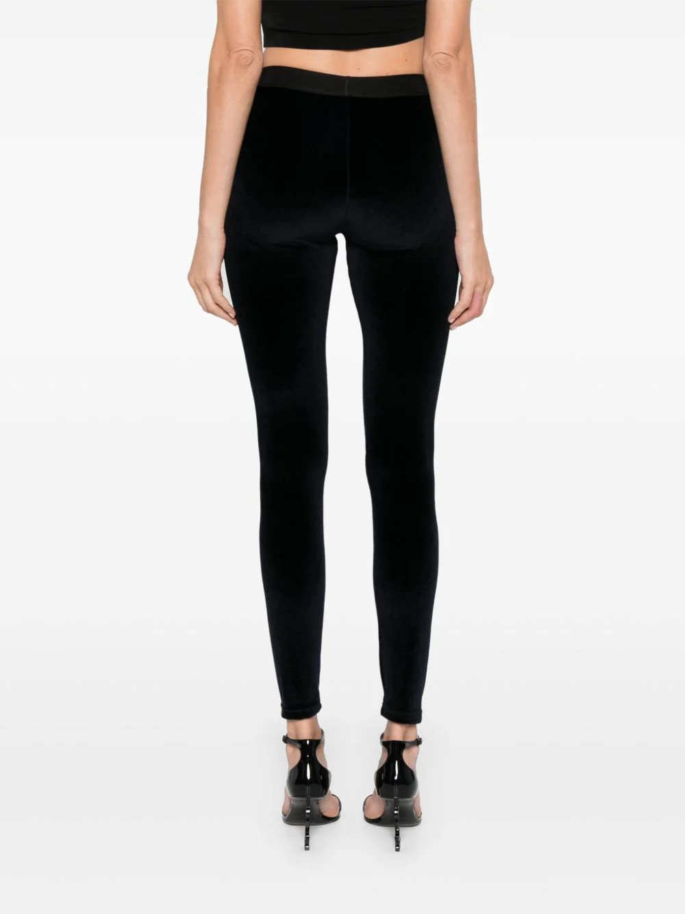 TOM FORD Stretch Lustrous Velour Signature Leggings - Image 3