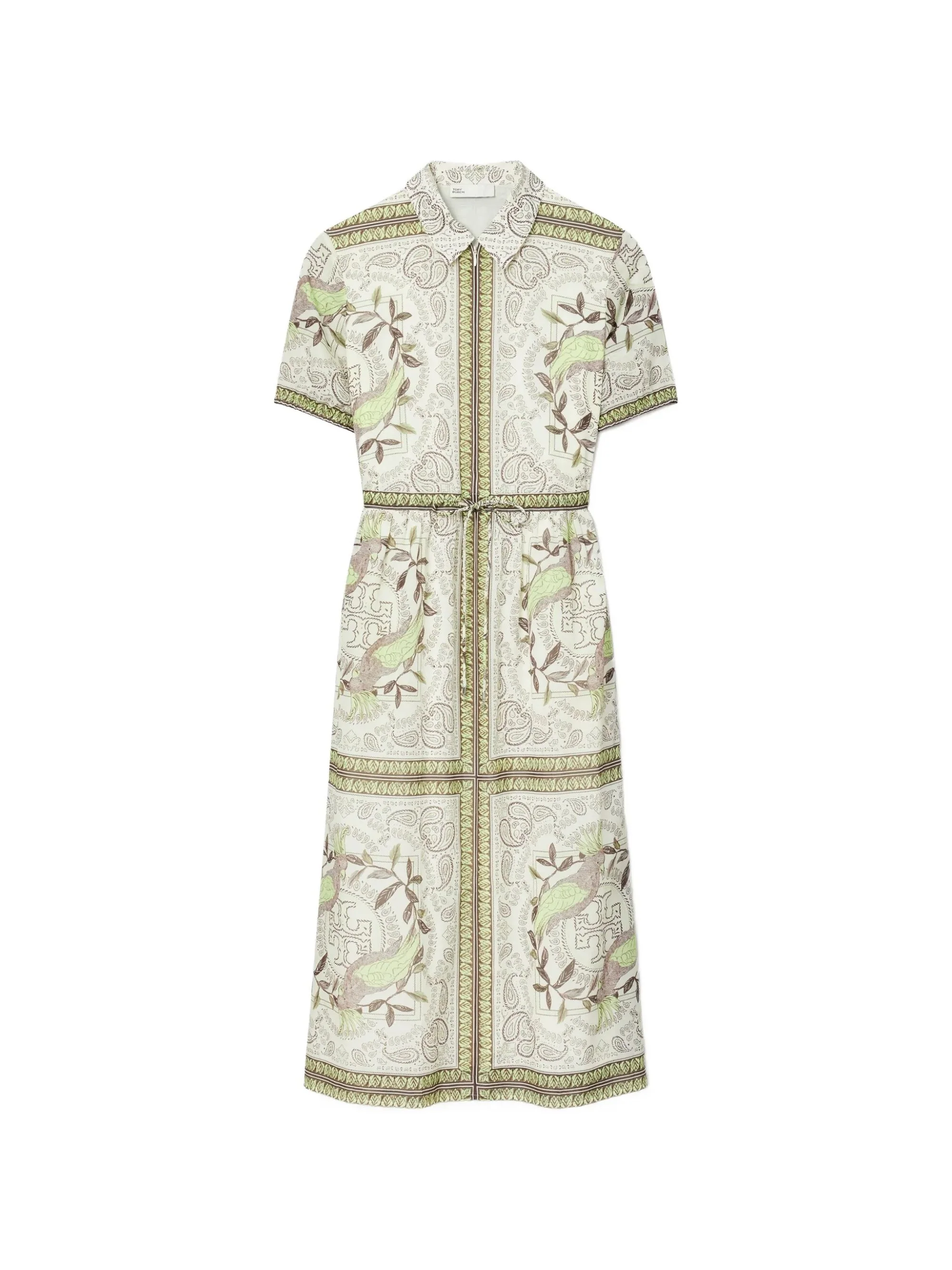 Tory Burch Cinched Cotton Zip Dress