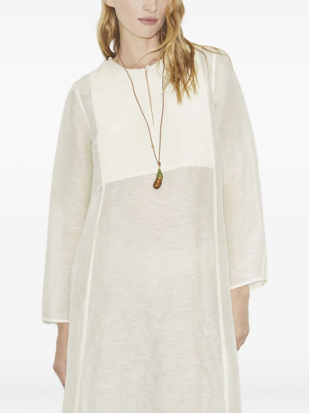 TORY BURCH Linen and Silk Long Kaftan - Image 4
