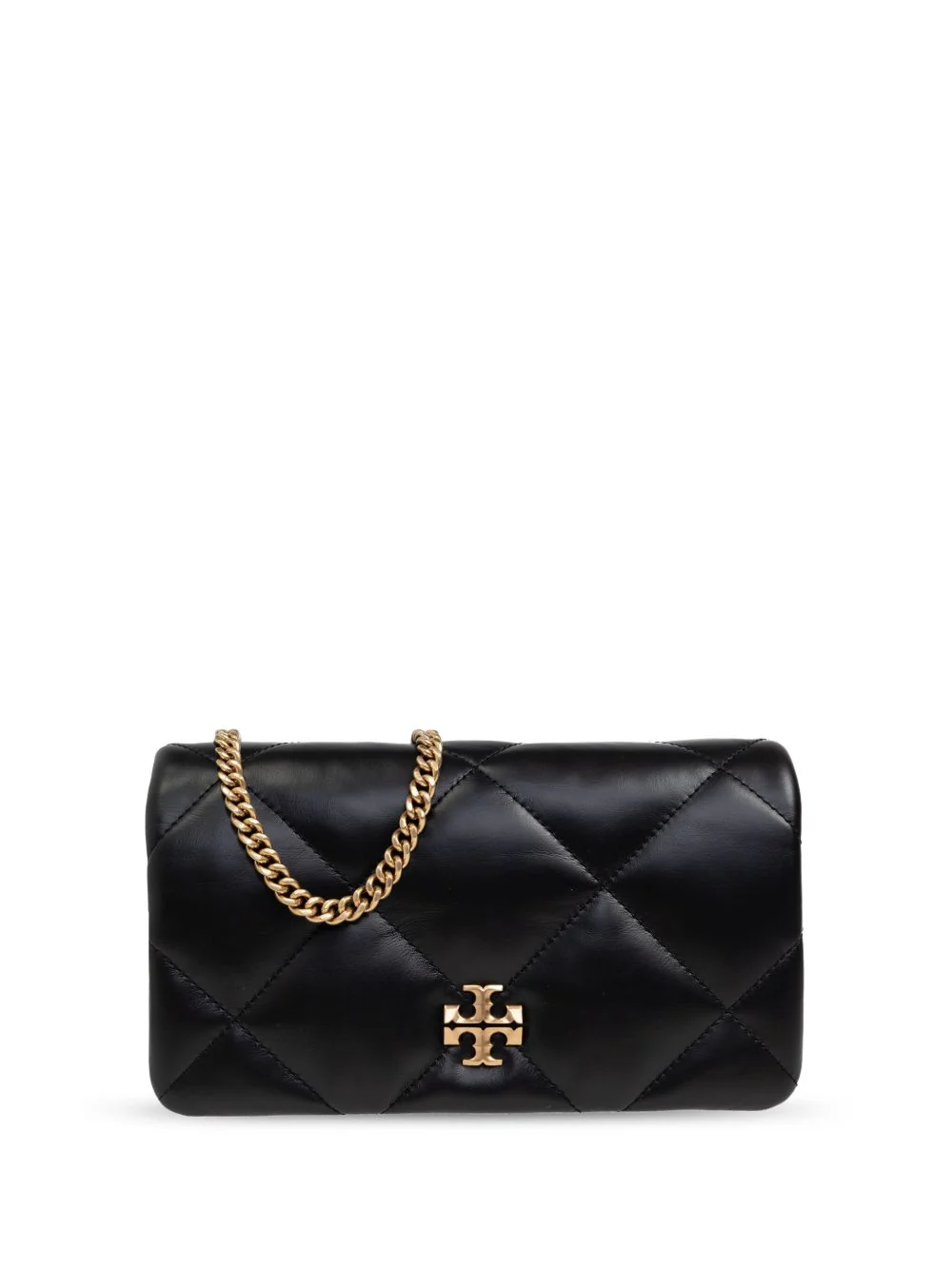 Tory Burch Mini Diamond Quilted Foldover Bag with Signature Motif