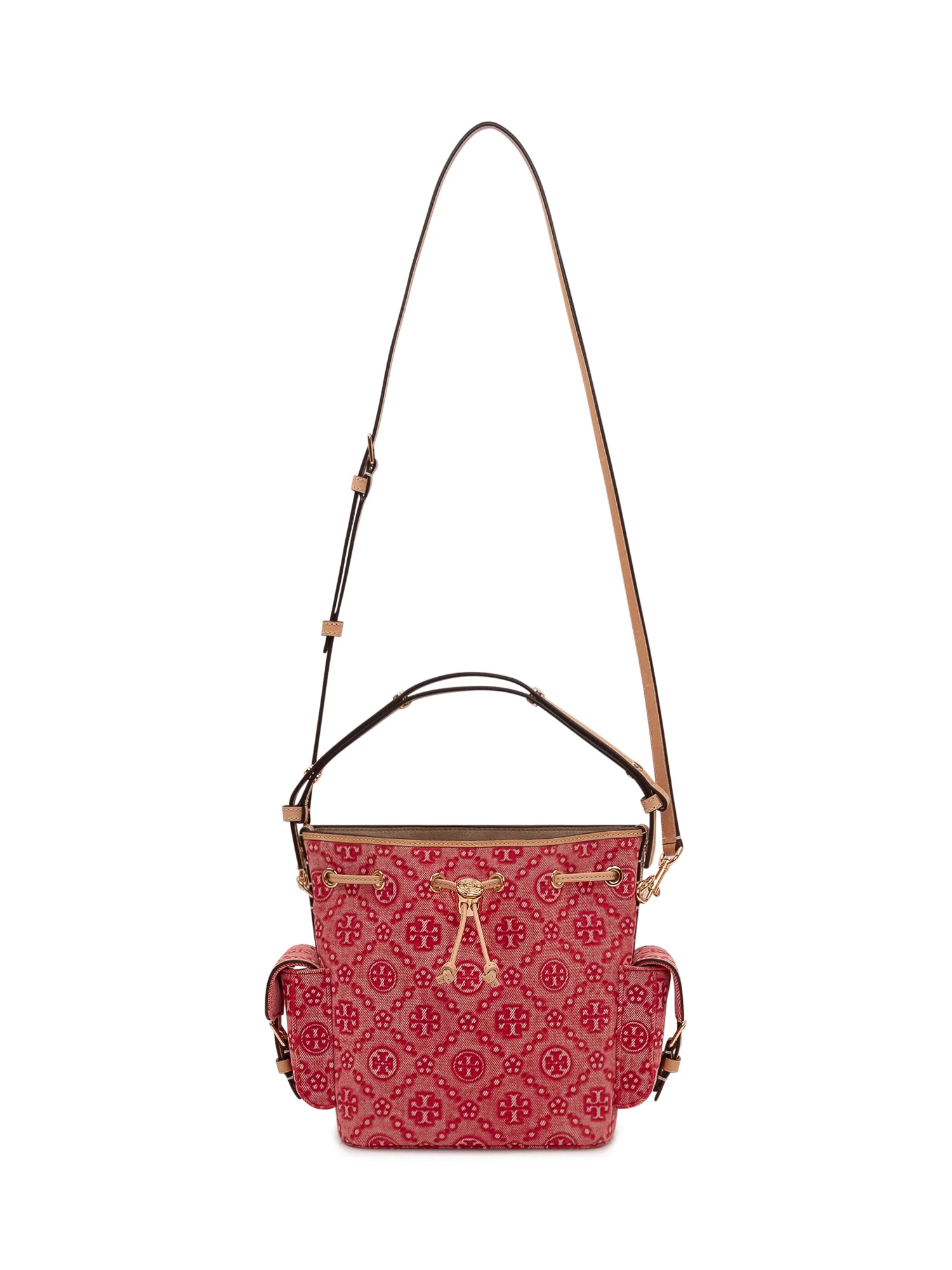 Tory Burch Mini Monogram Drawstring Bag with Pocket - Image 2