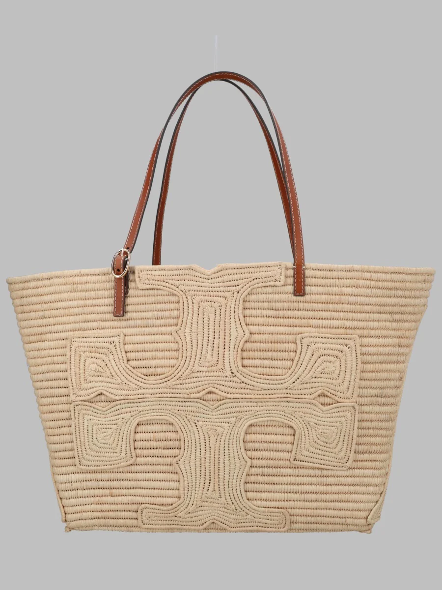 Tory Burch Stylish Raffia Handbag in Mini Size