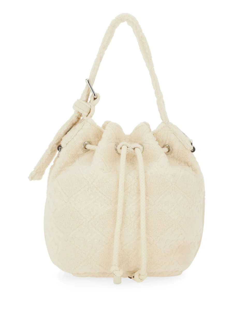TORY BURCH T Monogram Terry Mini Bucket Bag - Image 6