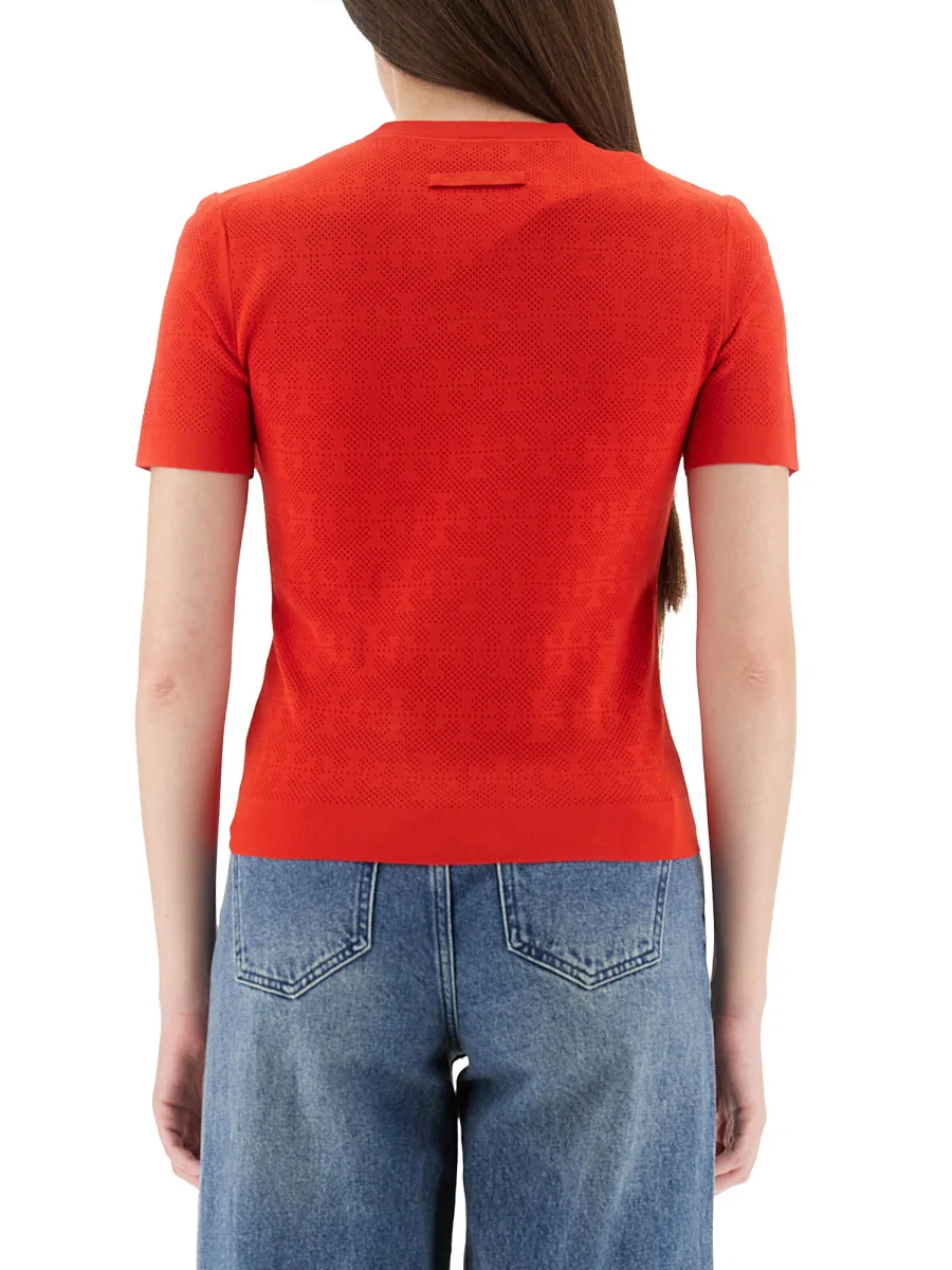 TORY BURCH T-Monogram Viscose Blend Top - Image 7
