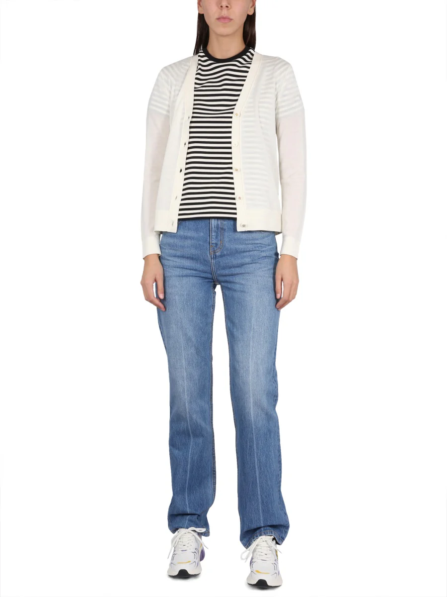 TORY BURCH Wool and Silk Blend Cardigan - Image 3