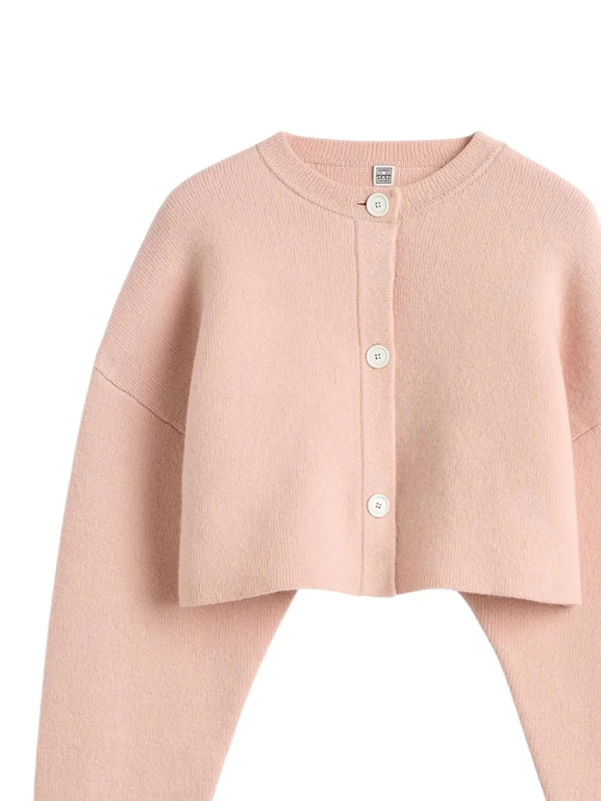 TOTEME Cropped Oversized Cardigan - Image 3