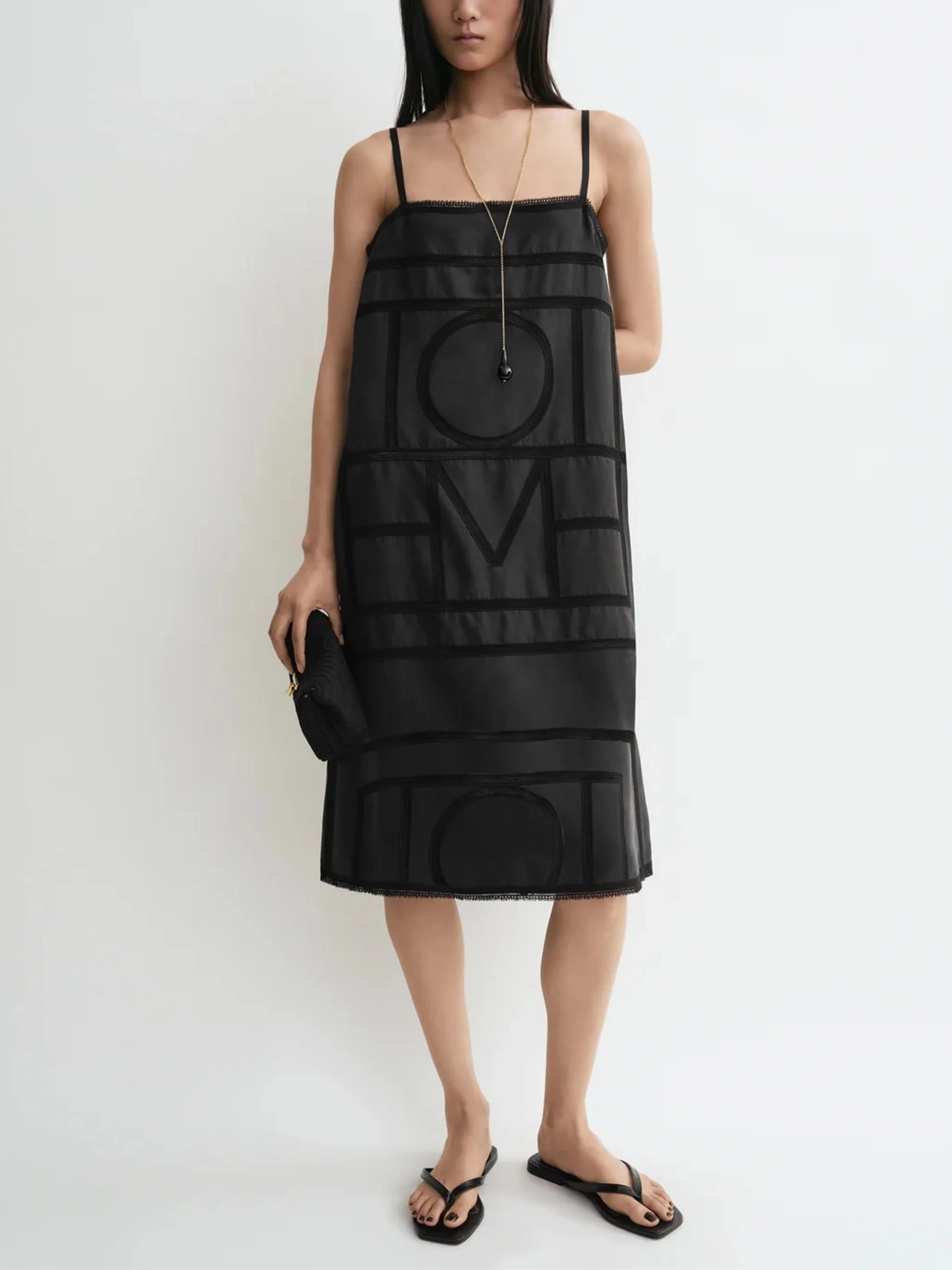 TOTEME Monogram Silk Dress - Image 2