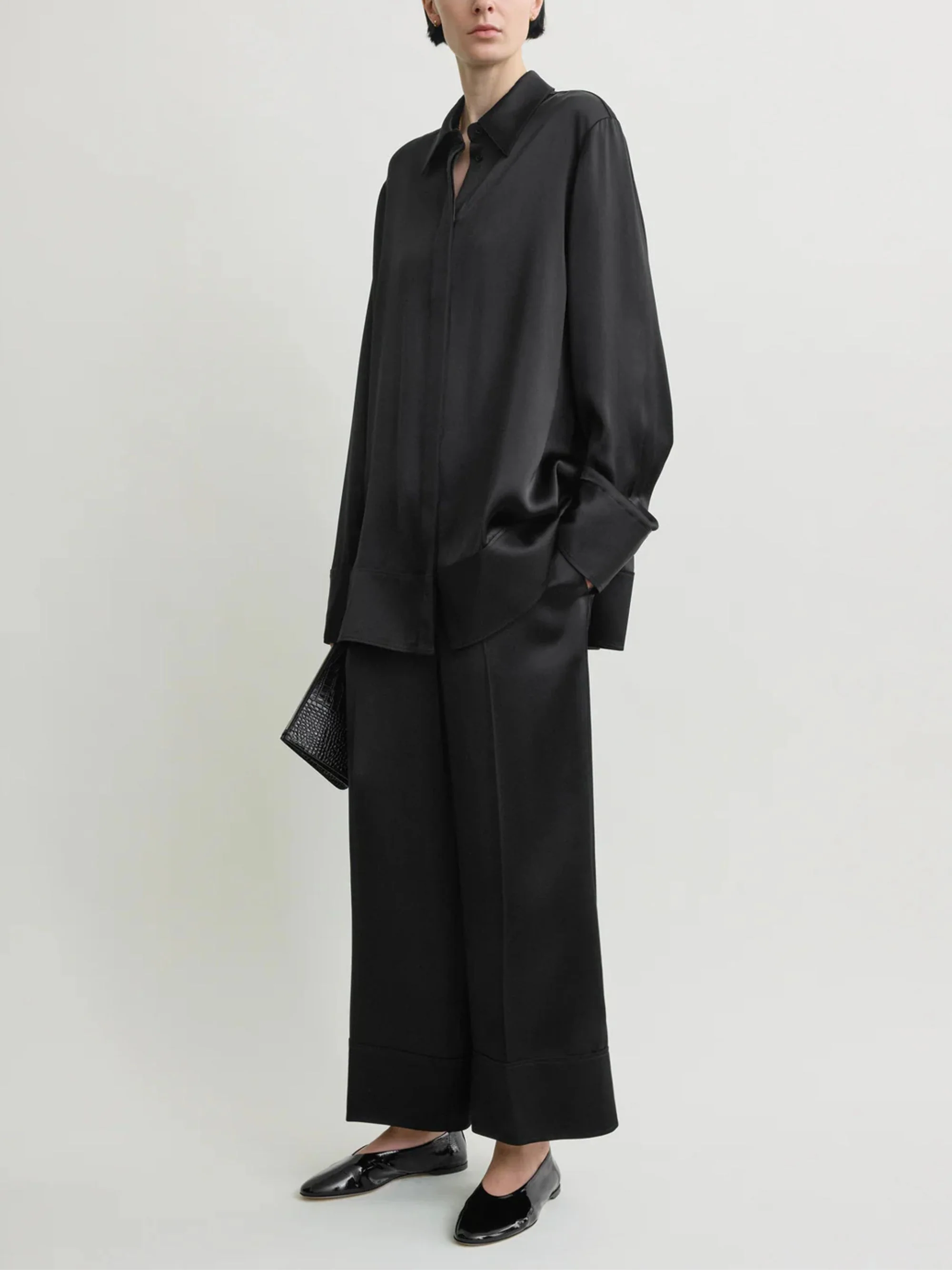 Toteme Satin Trousers with Drawstring Waist - Image 2
