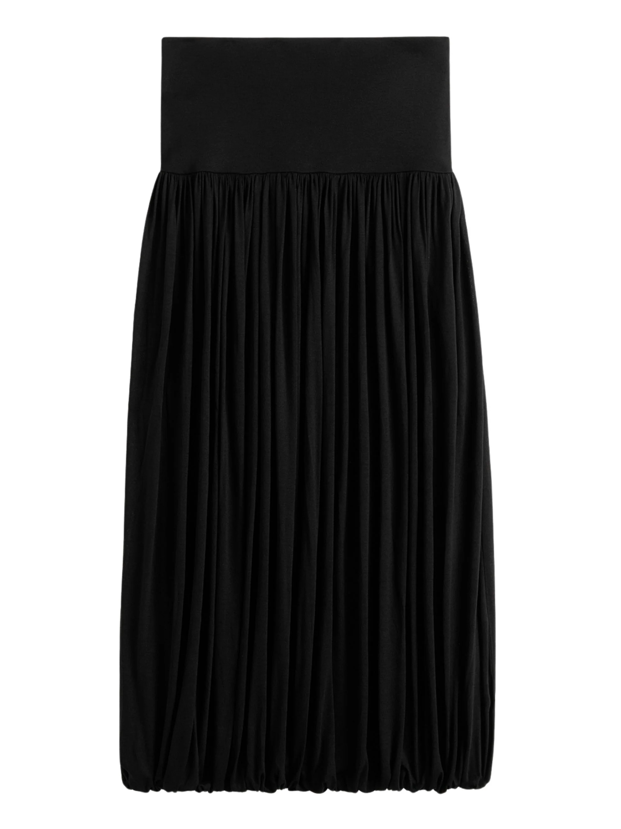 TOTEME Soft Gathered Long Skirt in Viscose