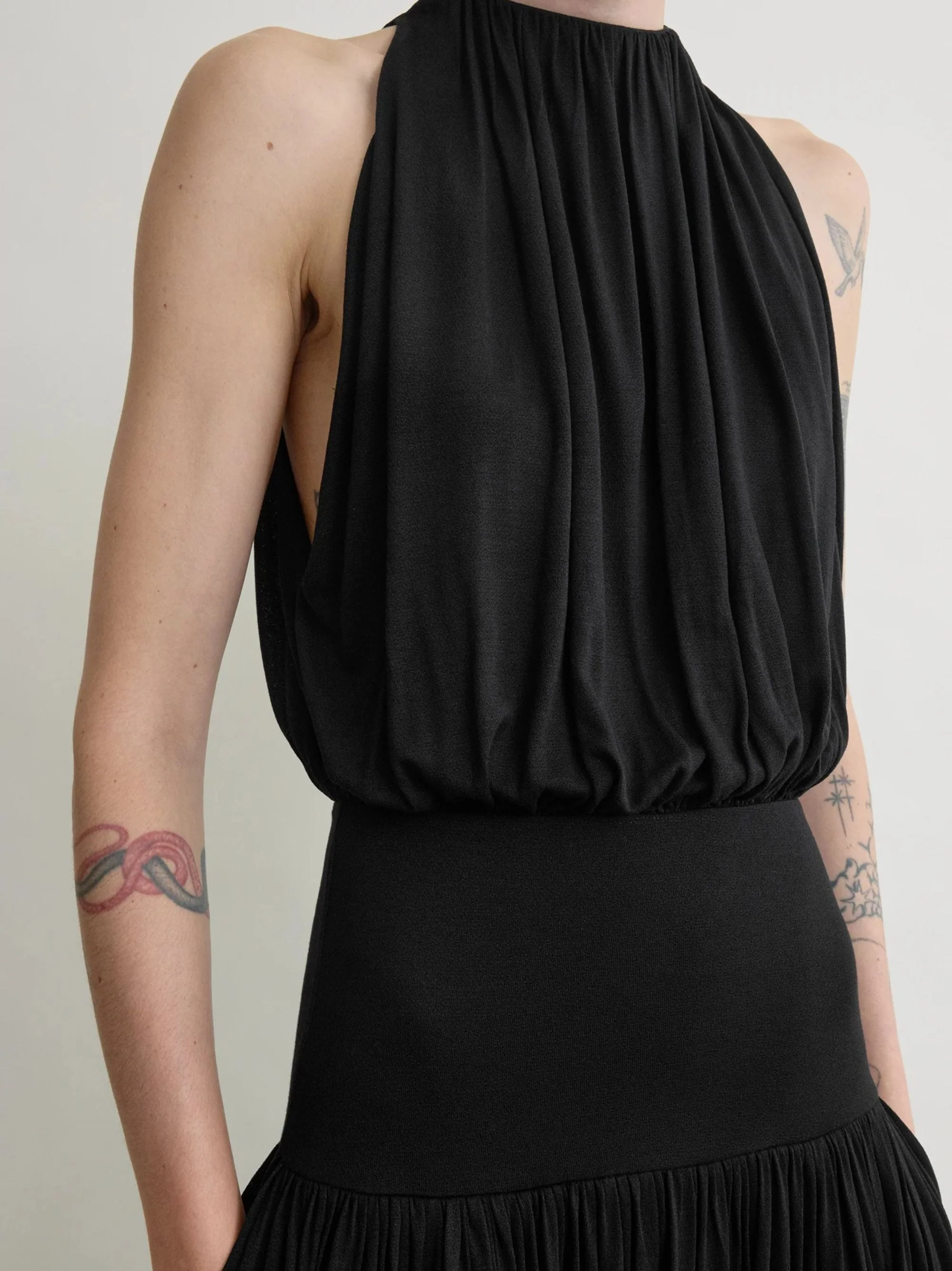 TOTEME Soft Gathered Viscose Dress - Image 4