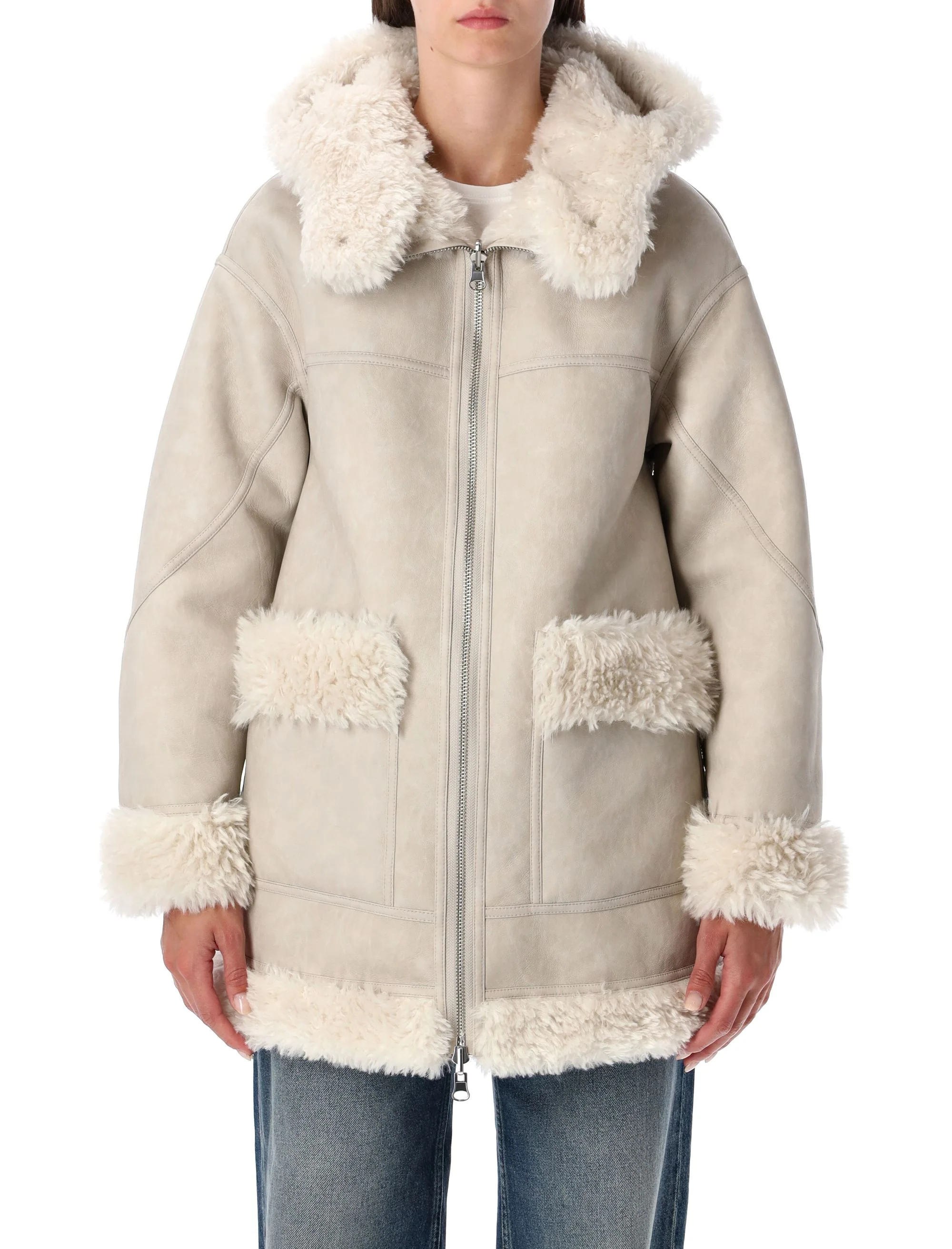 Urbancode Reversible Faux Fur Coat with Hood - Image 4