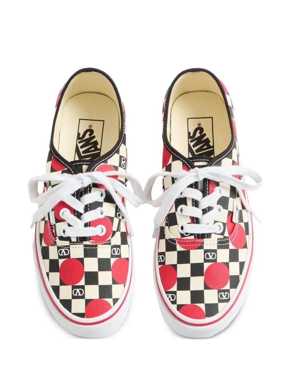 Valentino Big Dot Logo Check Sneakers for Women - FW25 Edition - Image 3