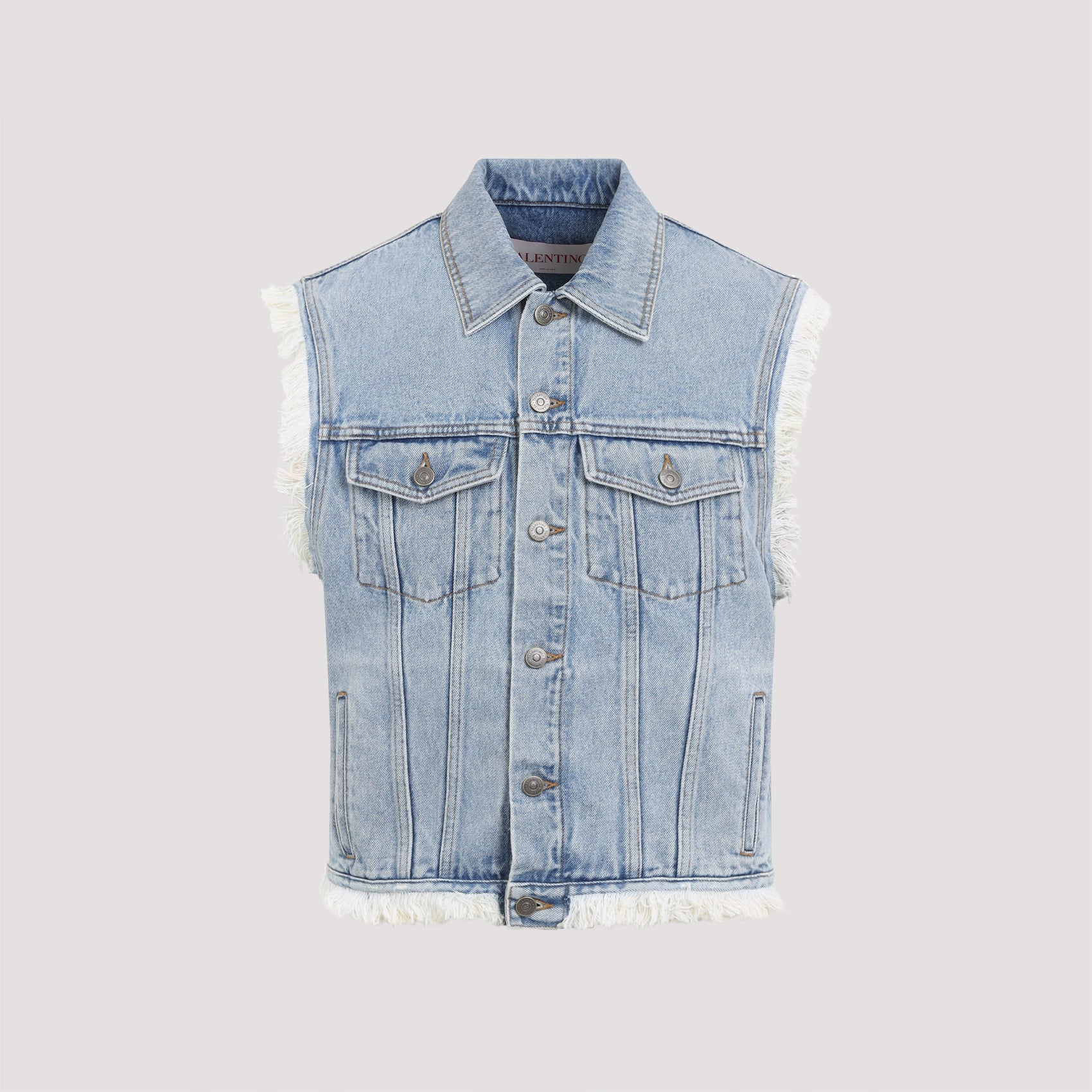 Valentino Blue Denim Vest