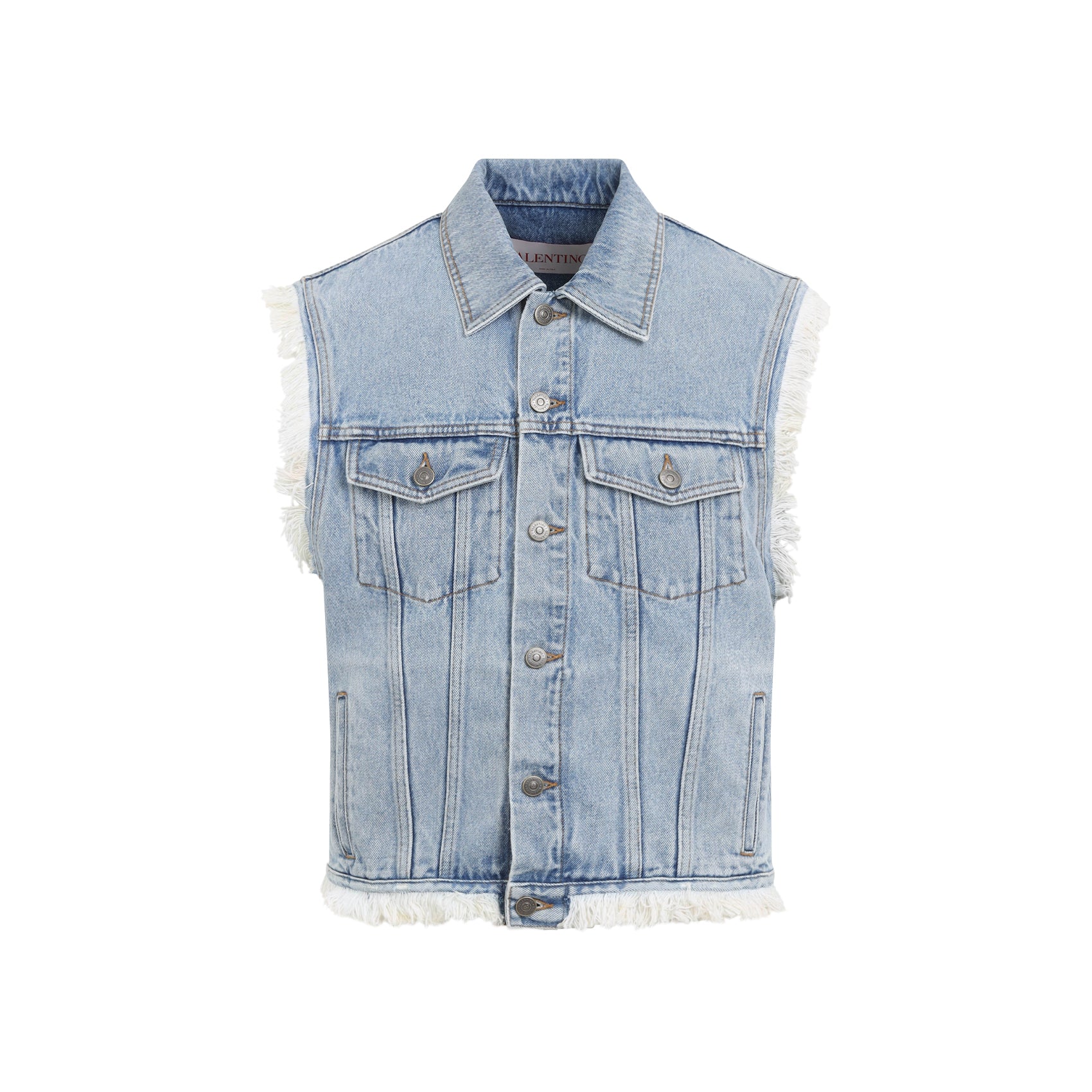 Valentino Blue Denim Vest - Image 6