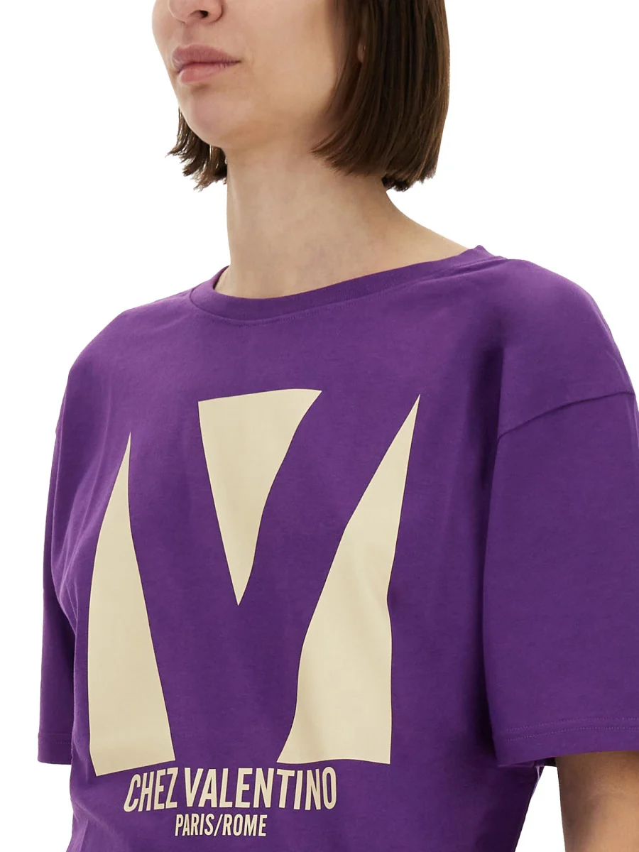 VALENTINO Chez Valentino-print T-shirt - Image 4