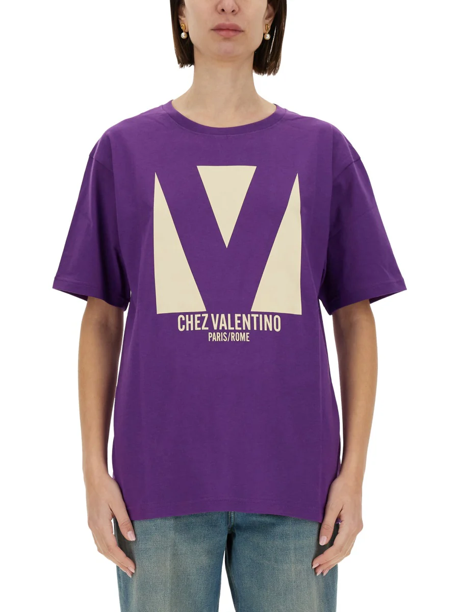 VALENTINO Chez Valentino-print T-shirt - Image 5