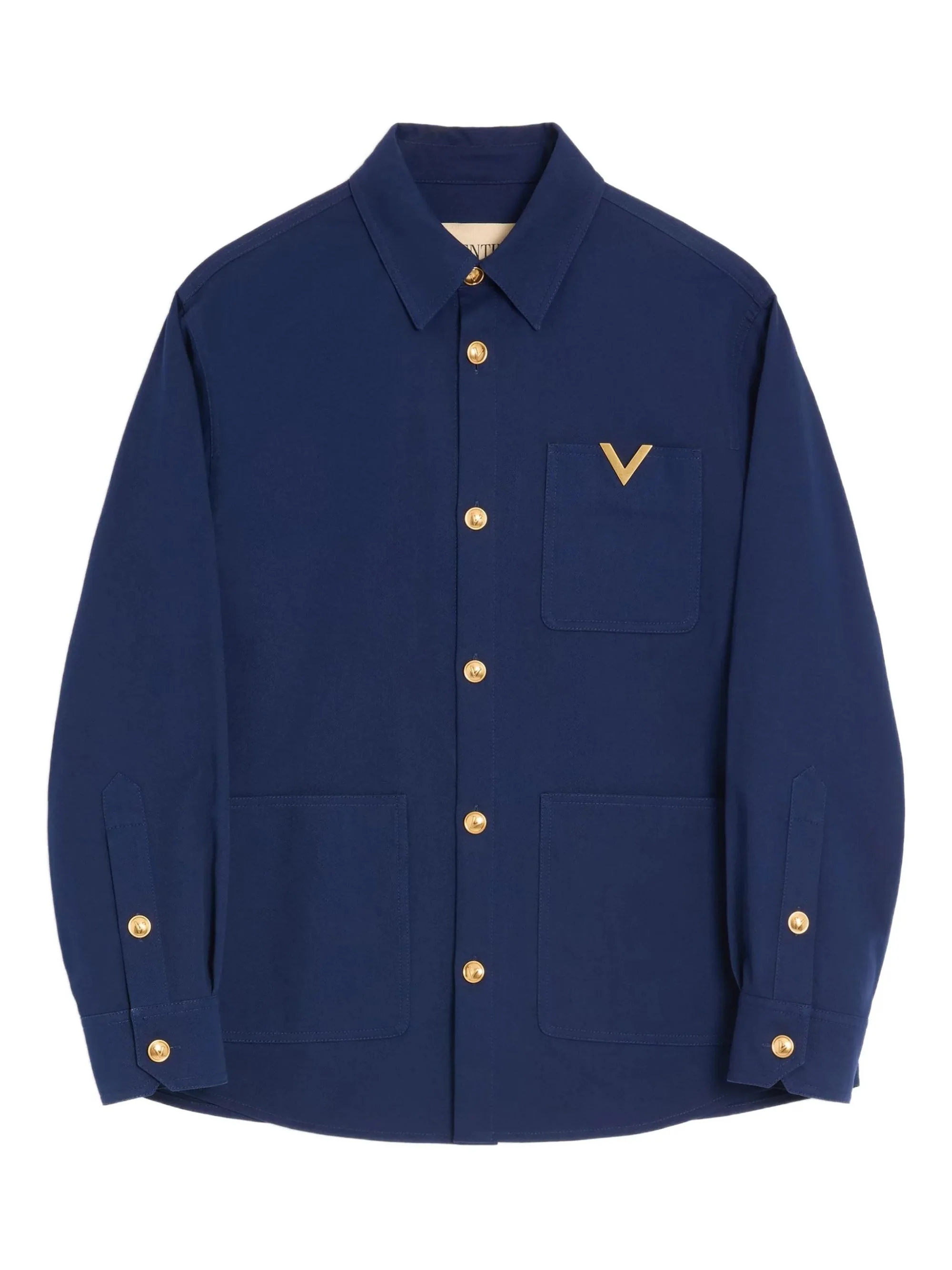 Valentino Cotton T-shirt with Vgold for Man