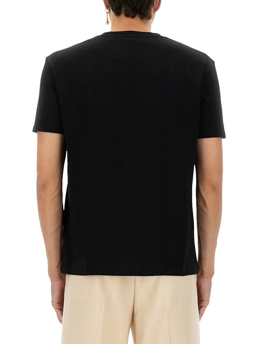 VALENTINO Cotton T-shirt with Vlogo Signature Patch for Man - Image 7