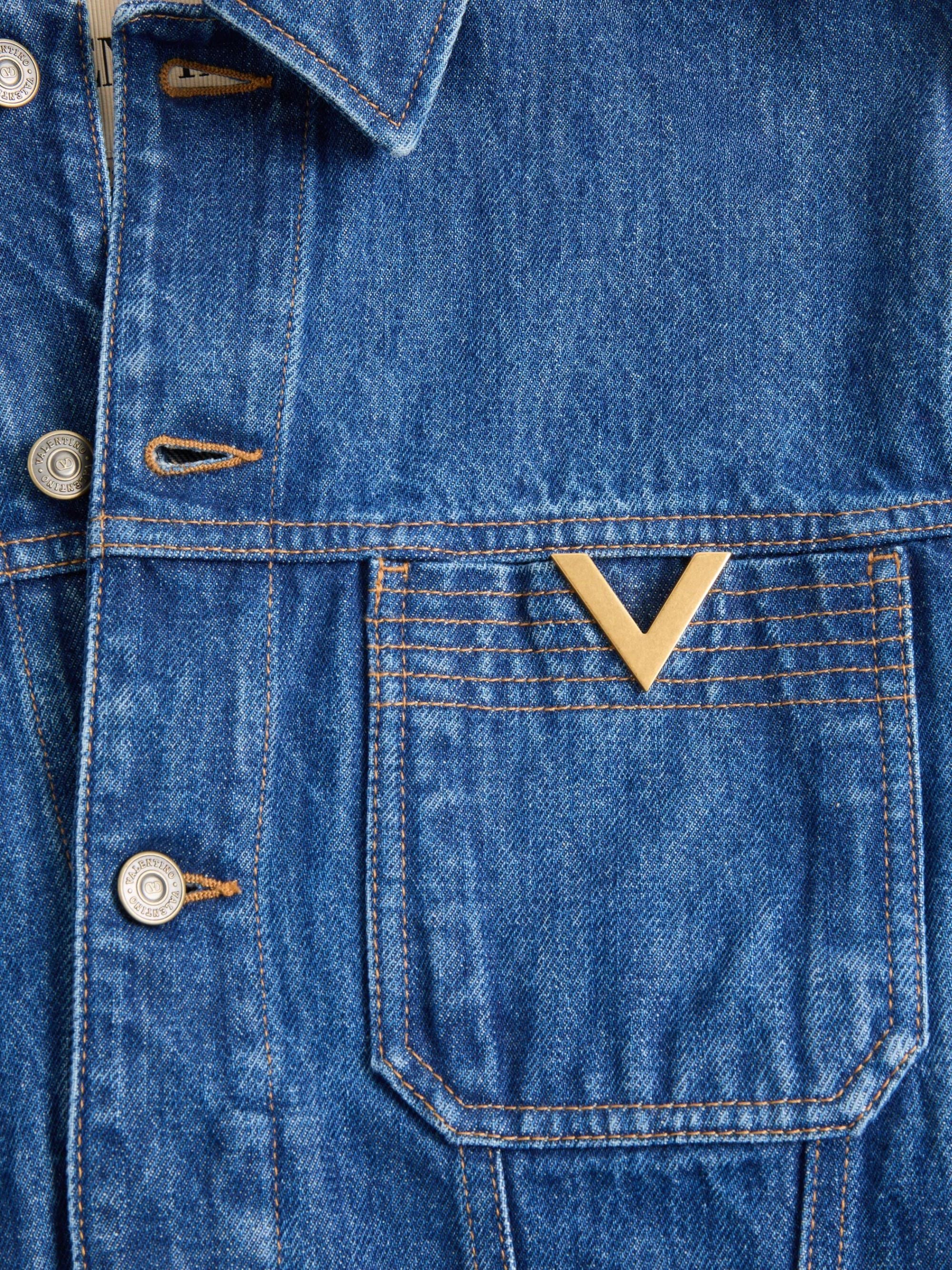 Valentino Denim Jacket with Vgold - Image 3
