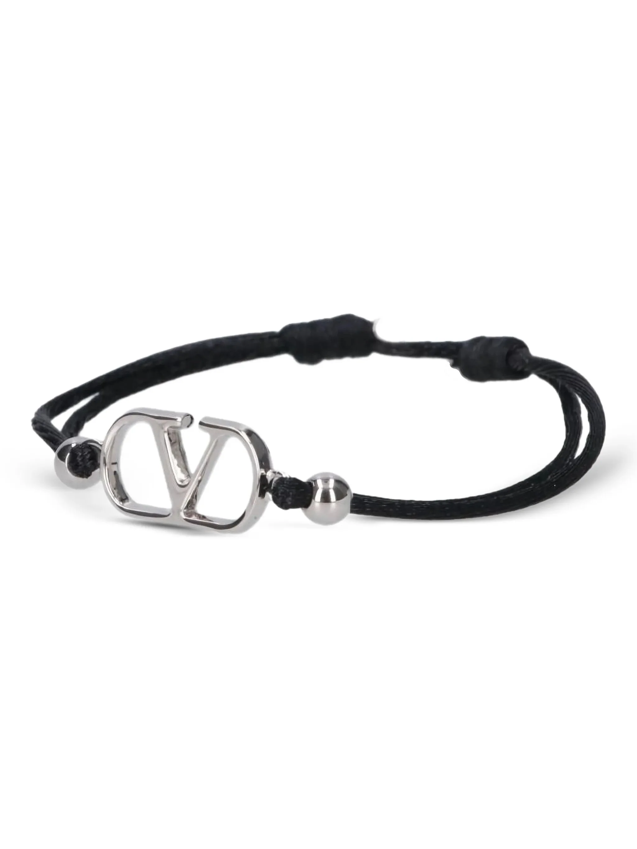 Valentino Garavani Antique-Effect Adjustable Mini VLogo Bracelet (18x11 mm)