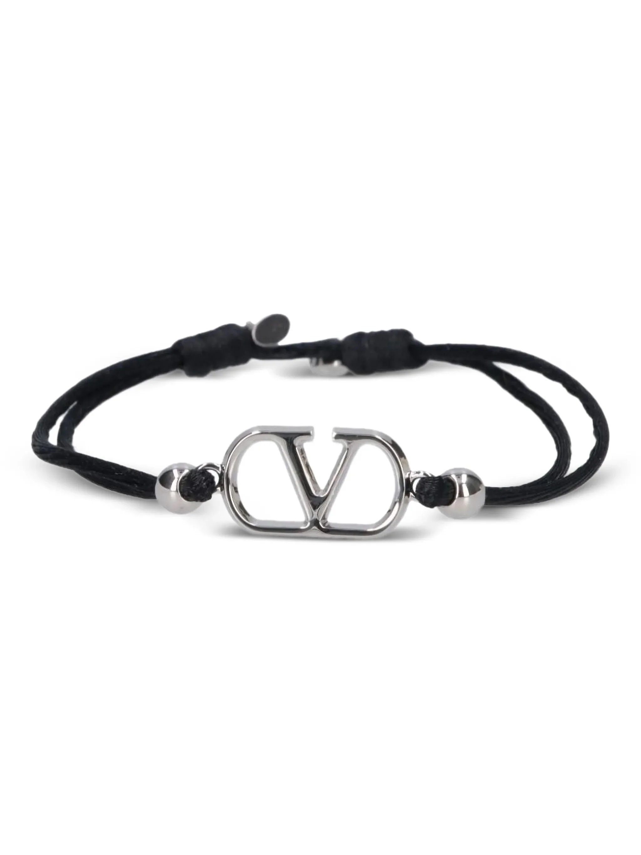 Valentino Garavani Antique-Effect Adjustable Mini VLogo Bracelet (18x11 mm) - Image 2