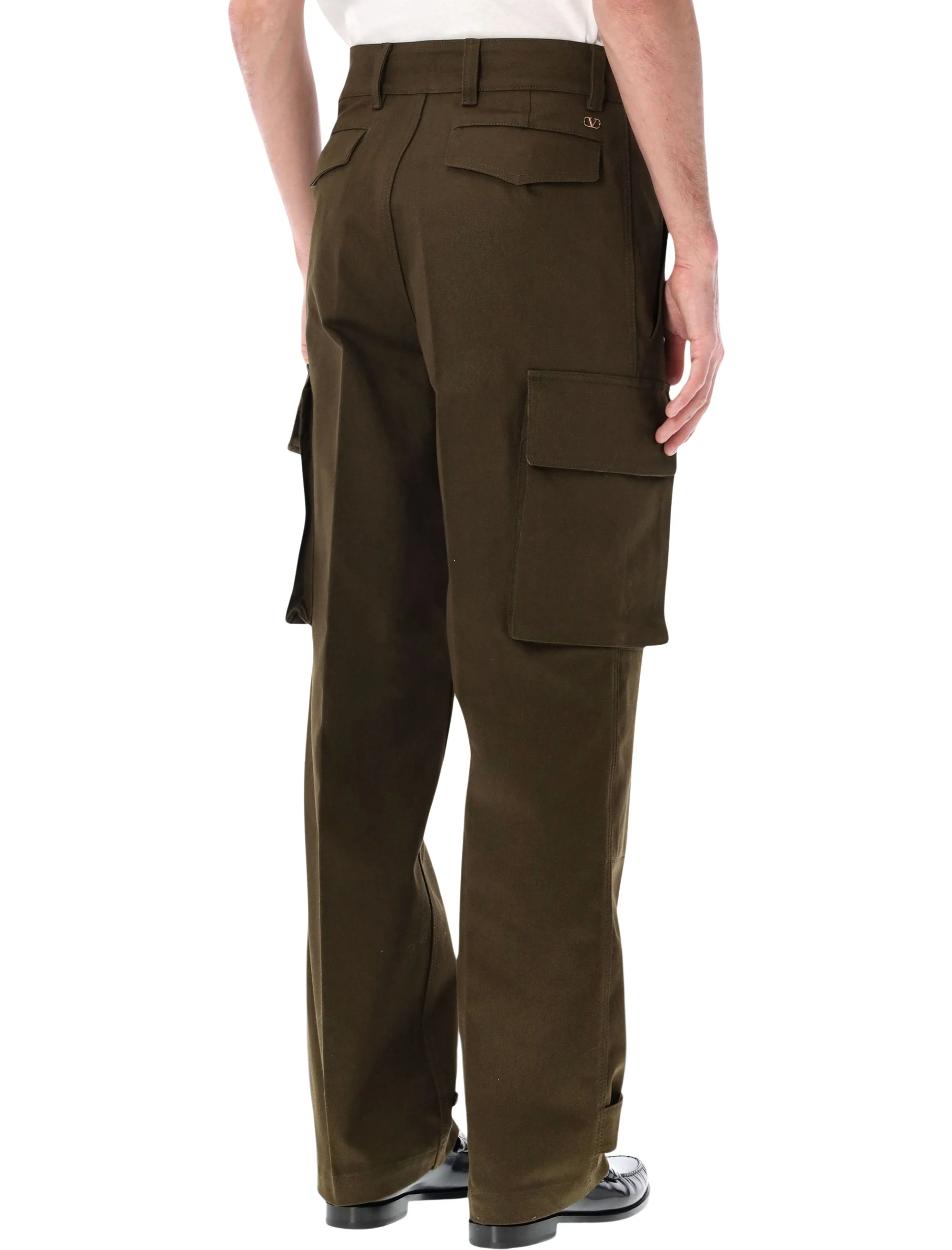Valentino Garavani Cargo Pants in Cotton Gabardine - Image 2