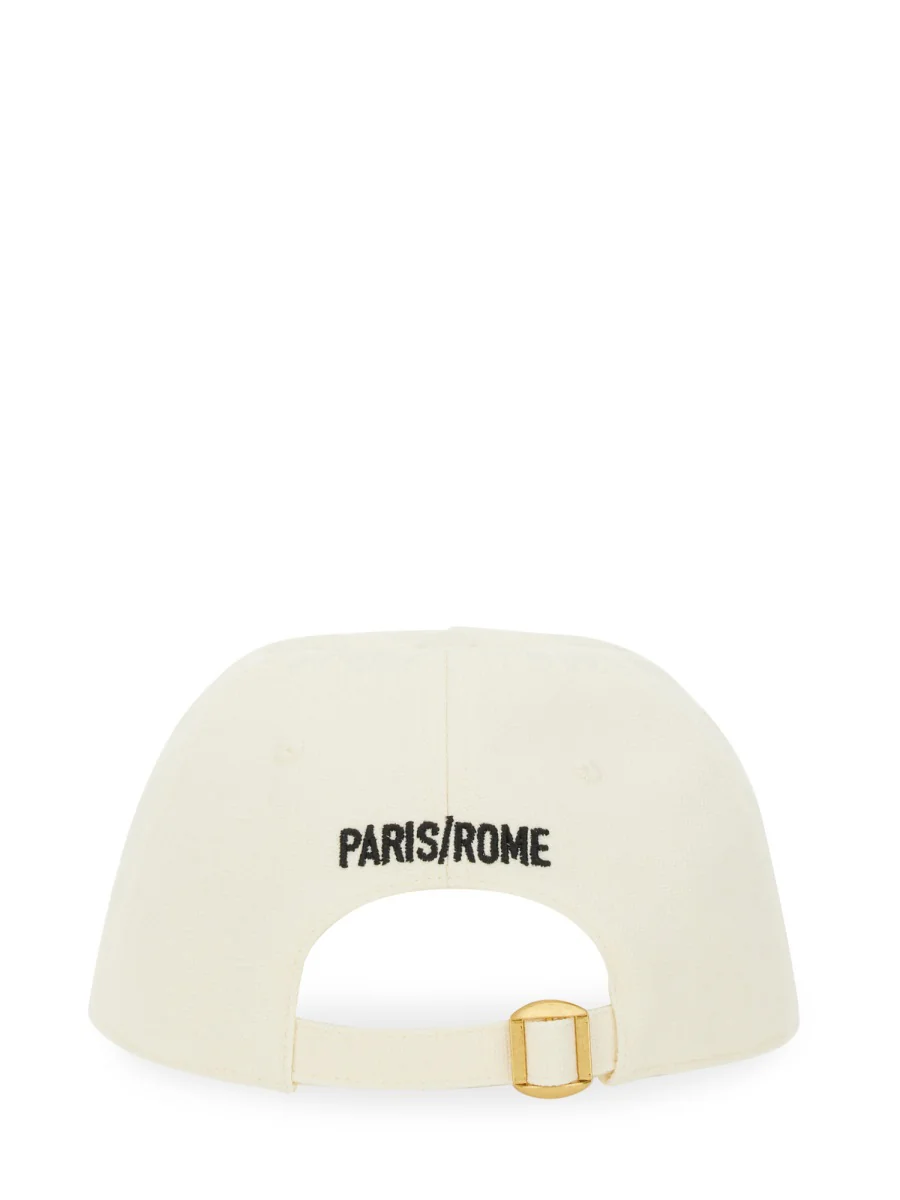 VALENTINO GARAVANI Chez Valentino Cotton Baseball Cap with Embroidery - Image 6