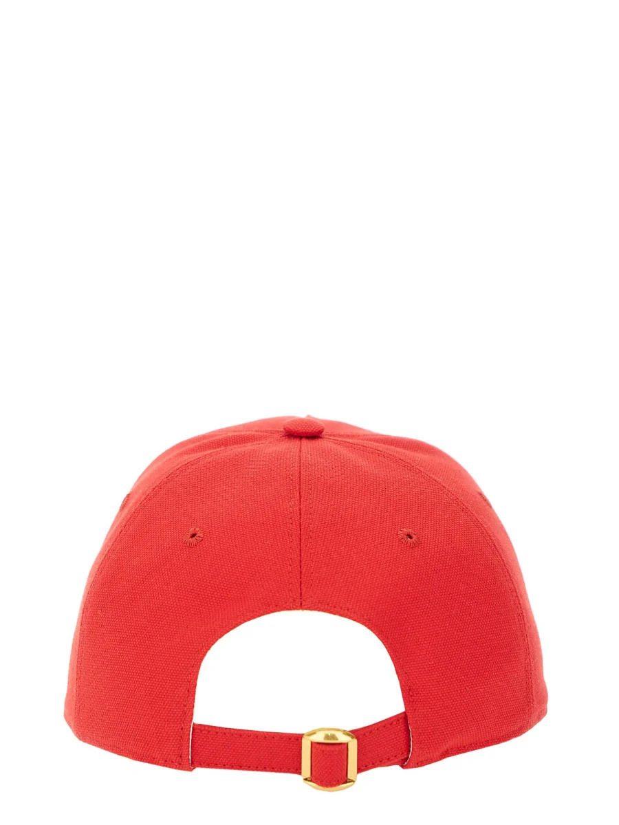 VALENTINO GARAVANI Chez Valentino Cotton Baseball Cap with Embroidery - Image 3