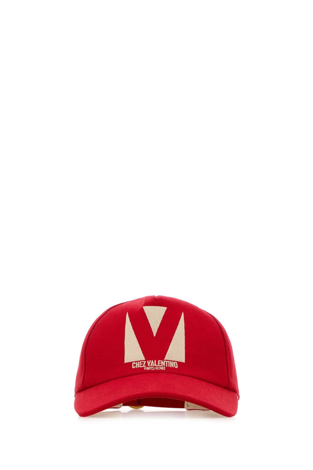 VALENTINO GARAVANI Chez Valentino Cotton Baseball Cap with Embroidery - Image 4