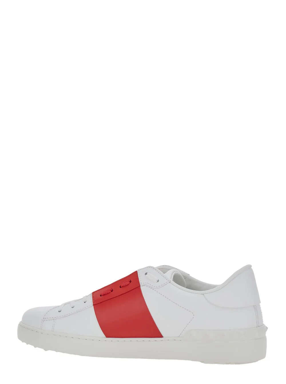 Valentino Garavani Contrast Leather Sneakers with Rubber Studs - Image 3