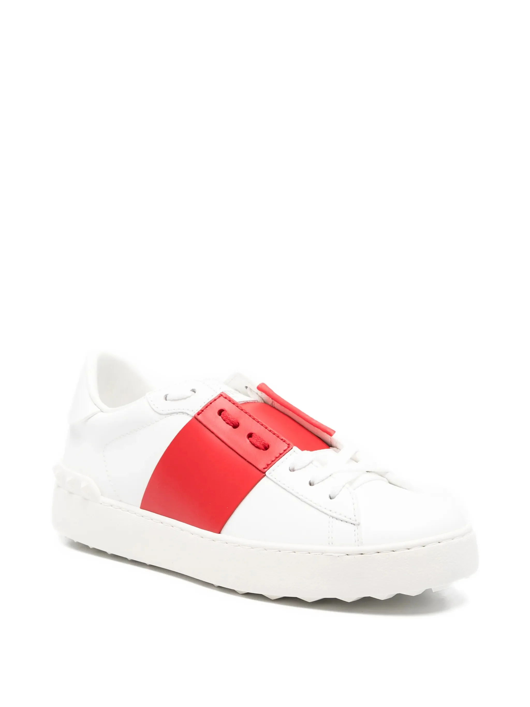 Valentino Garavani Contrasting Leather Band Sneakers with Rubber Studs - Image 2