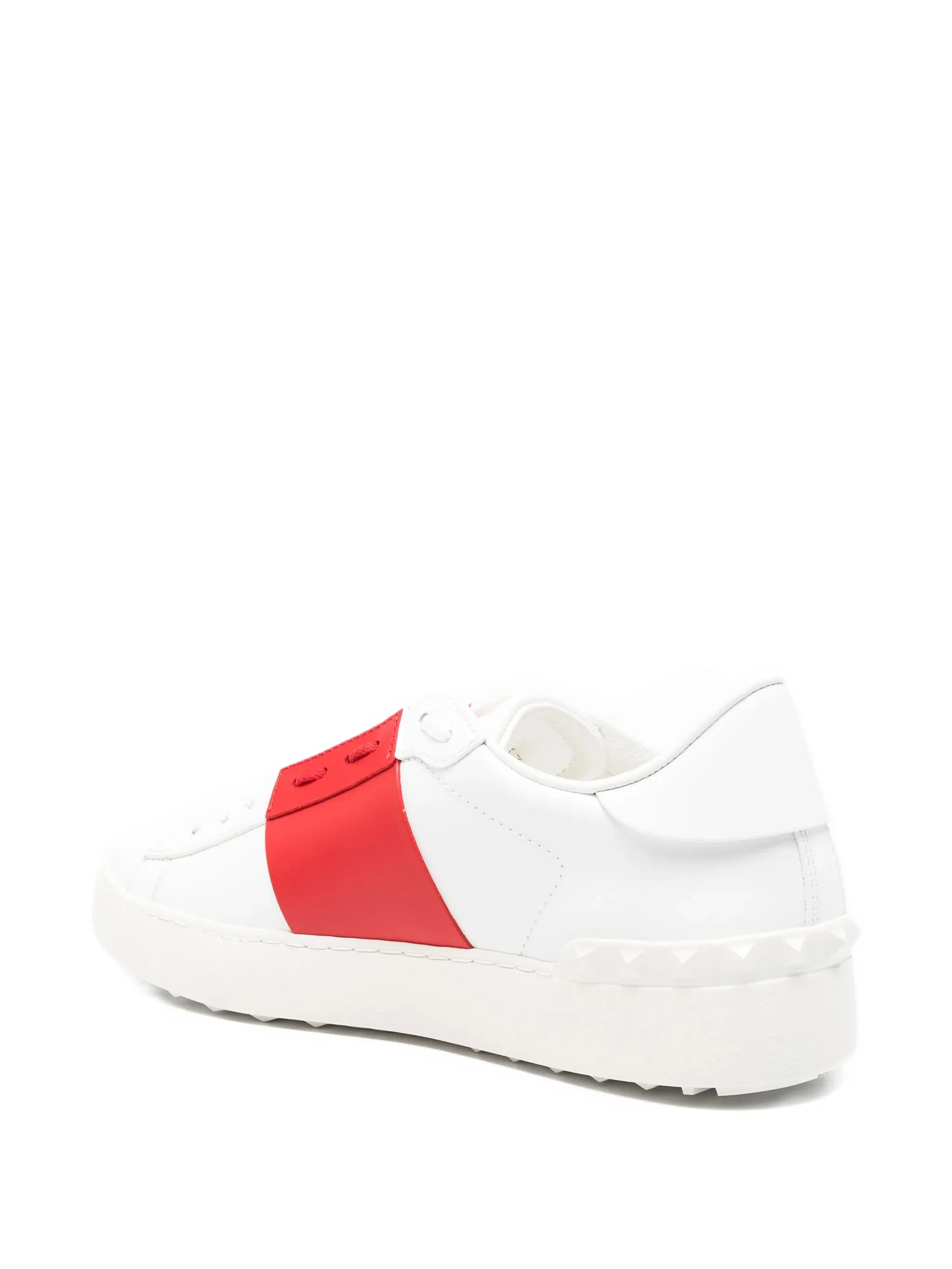 Valentino Garavani Contrasting Leather Band Sneakers with Rubber Studs - Image 3
