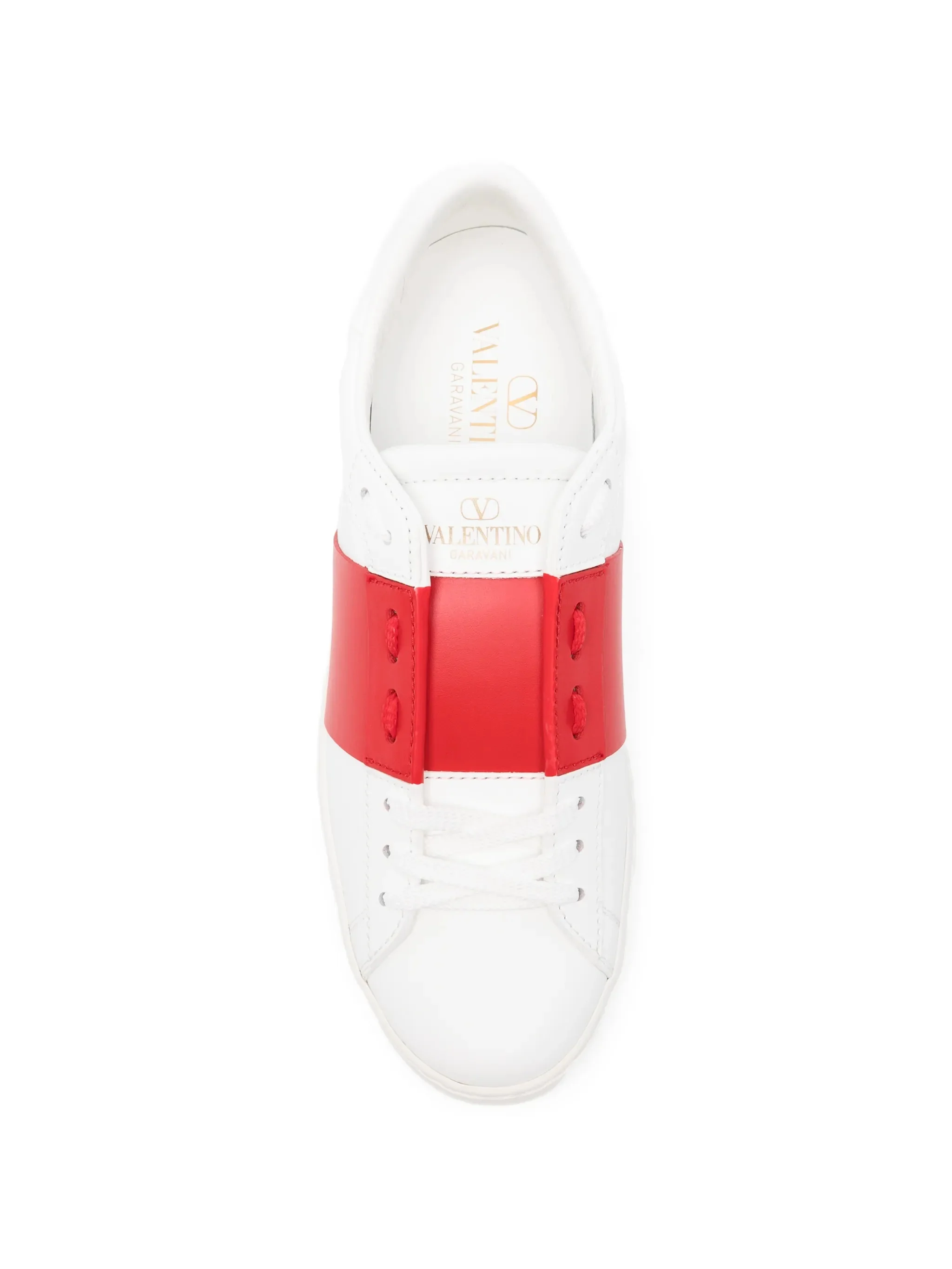 Valentino Garavani Contrasting Leather Band Sneakers with Rubber Studs - Image 4