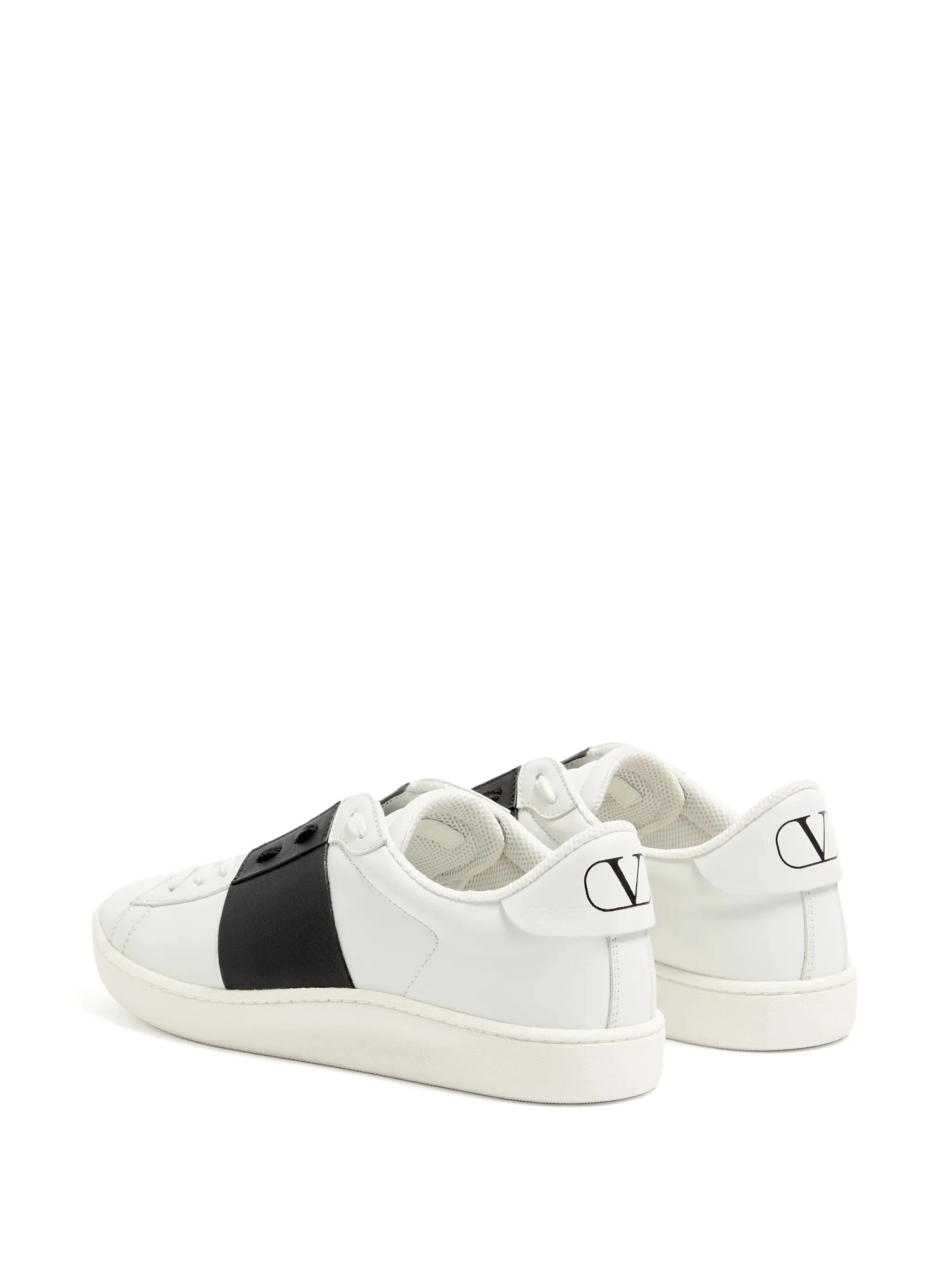 Valentino Garavani Contrasting Striped Leather Sneakers - Image 3