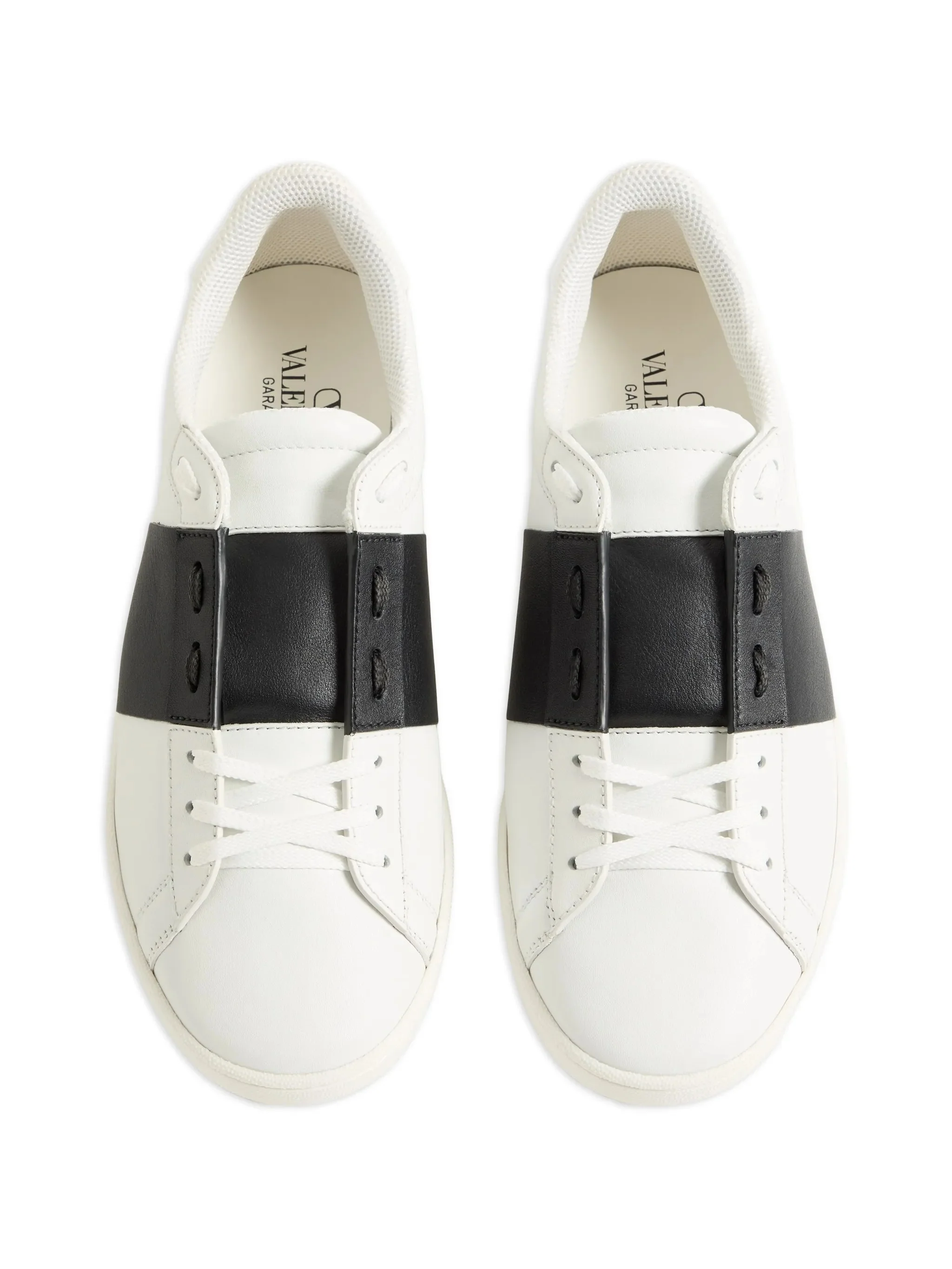 Valentino Garavani Contrasting Striped Leather Sneakers - Image 4
