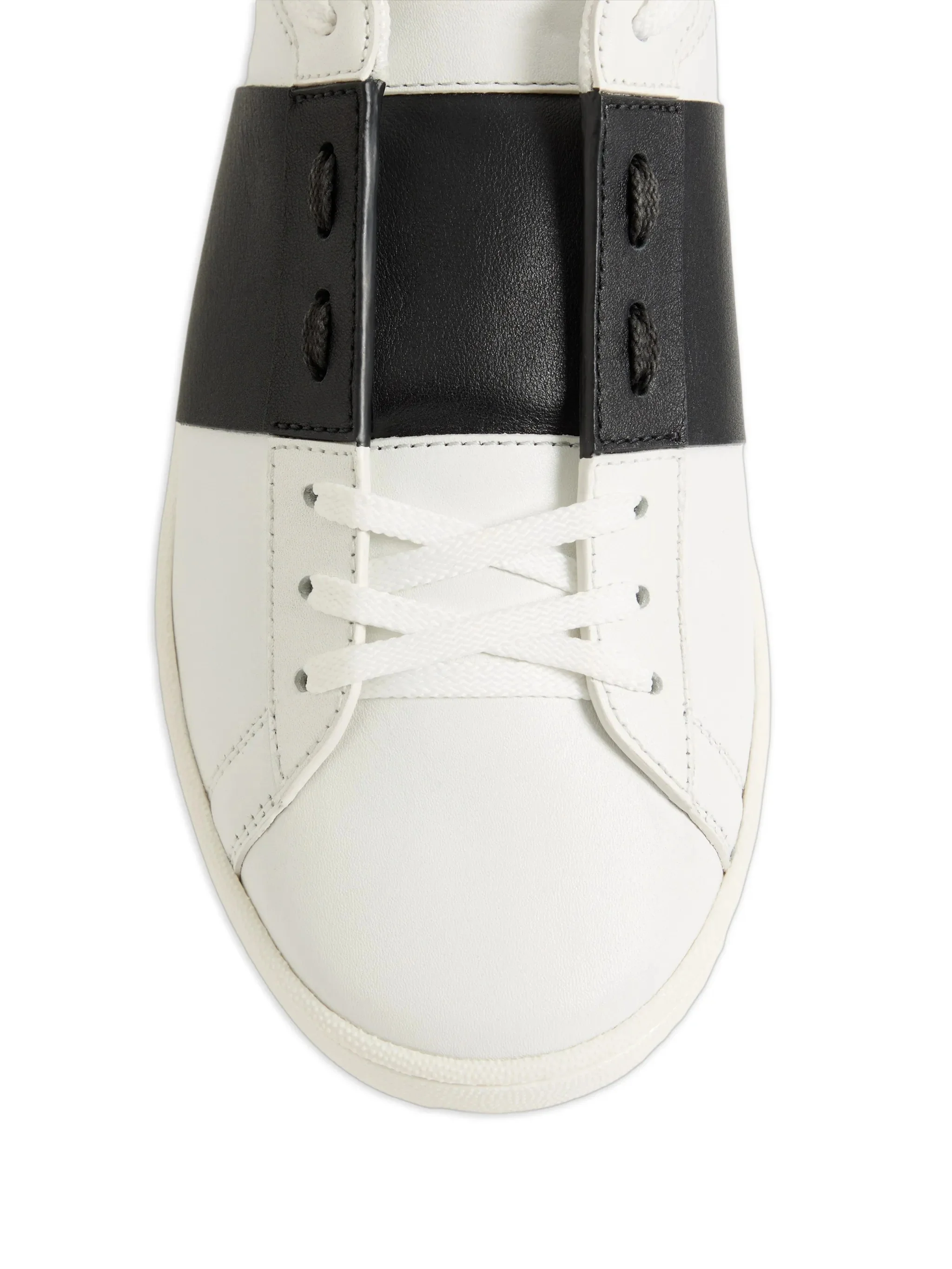 Valentino Garavani Contrasting Striped Leather Sneakers - Image 6